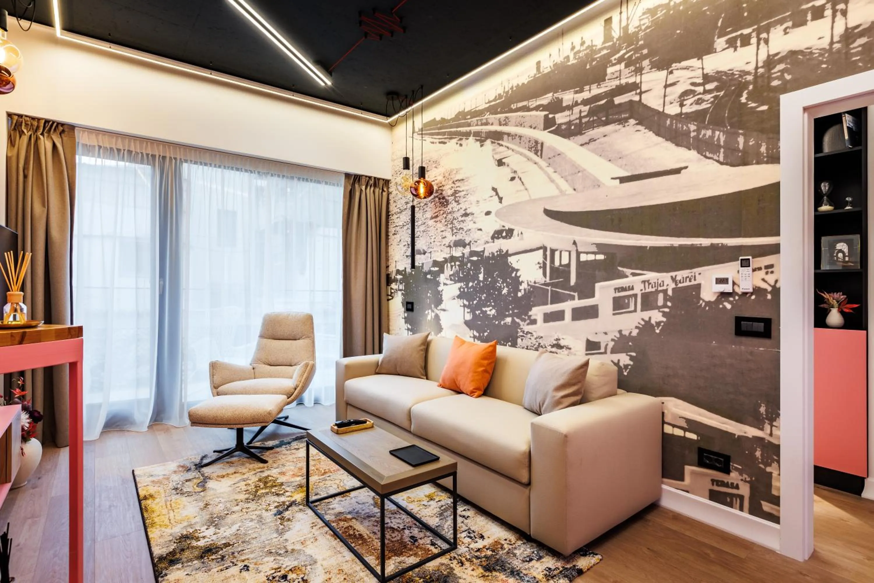 Living room in Rosetti One