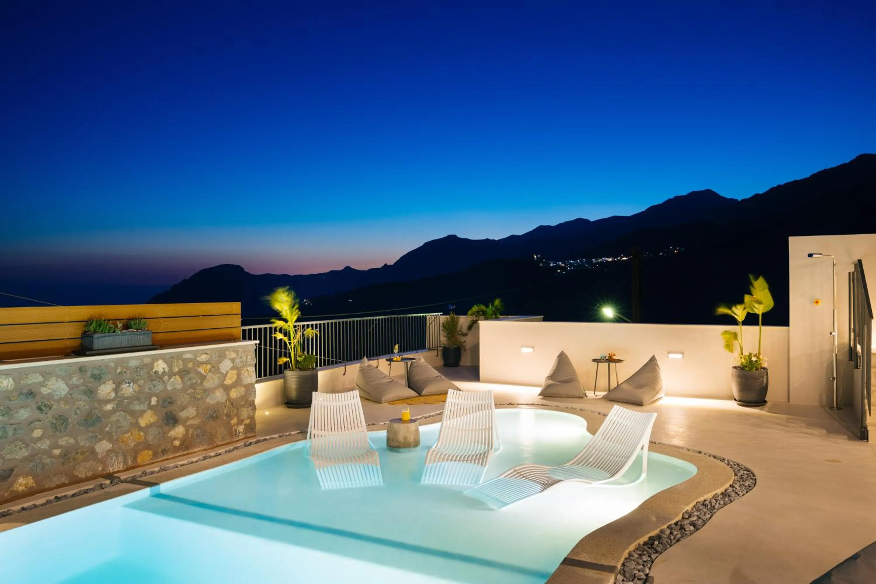 Pool view in Mirthea Suites