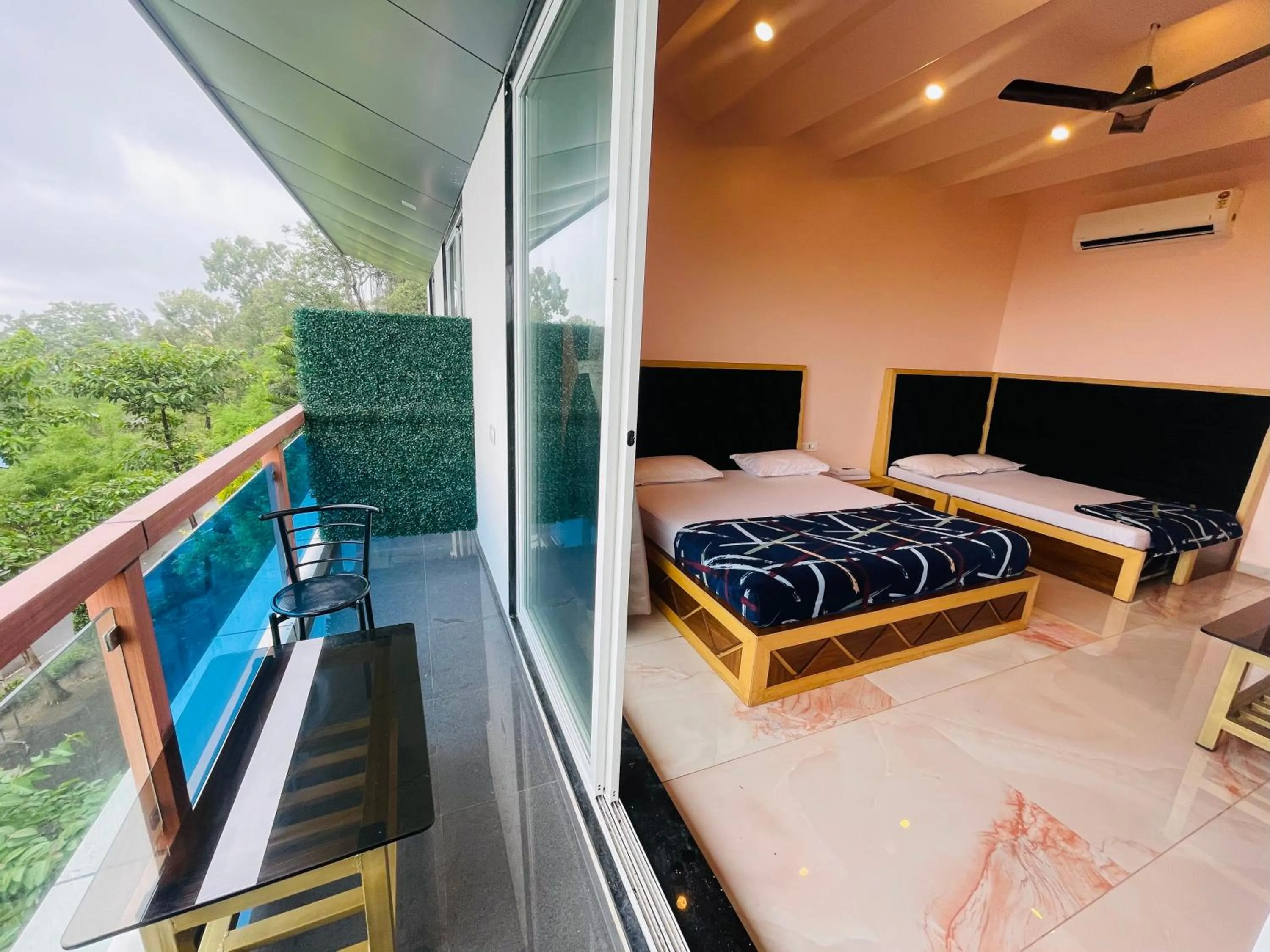 Bed in hotel saptarang residency panhala