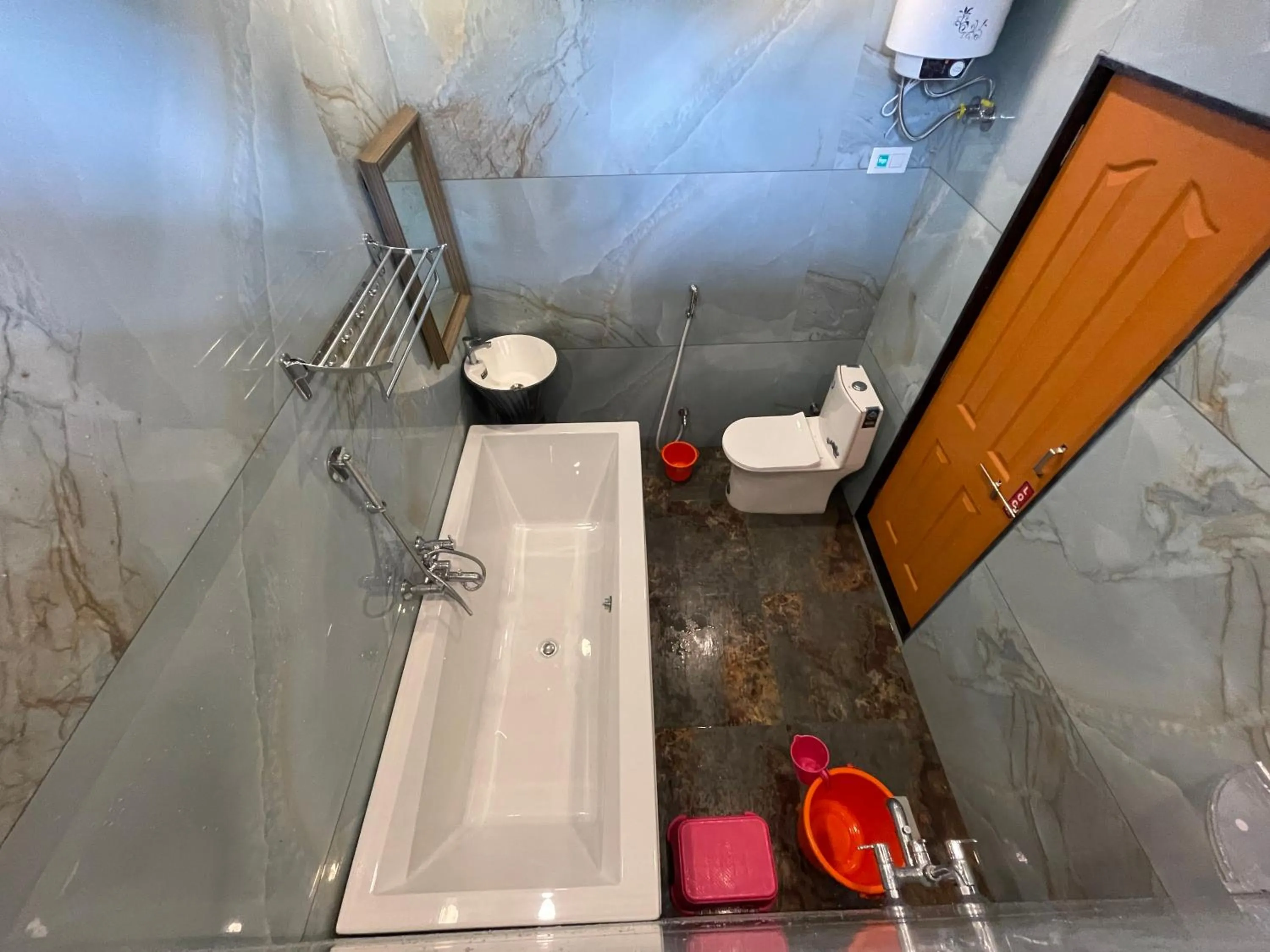 Shower in hotel saptarang residency panhala