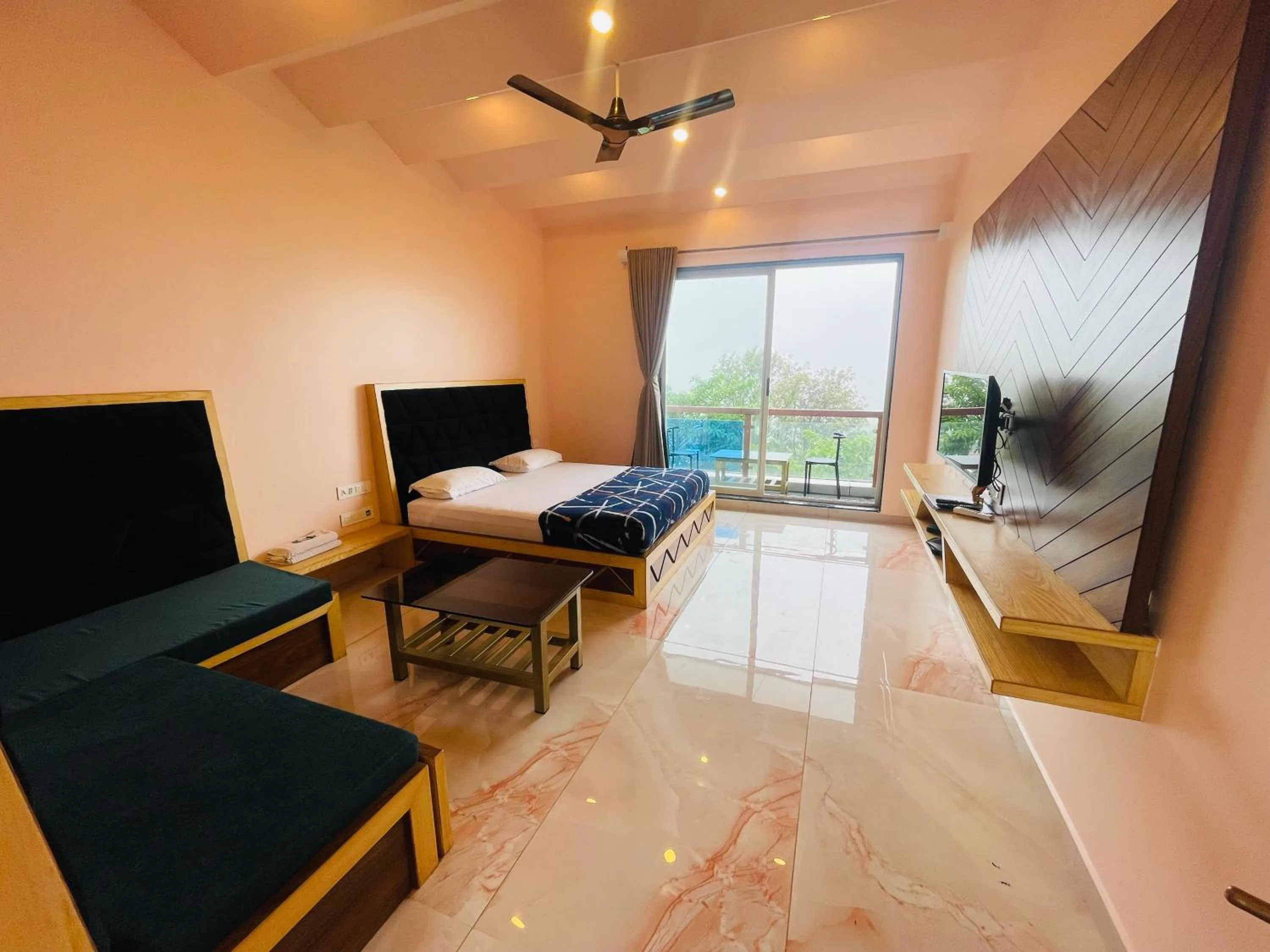 Bed in hotel saptarang residency panhala