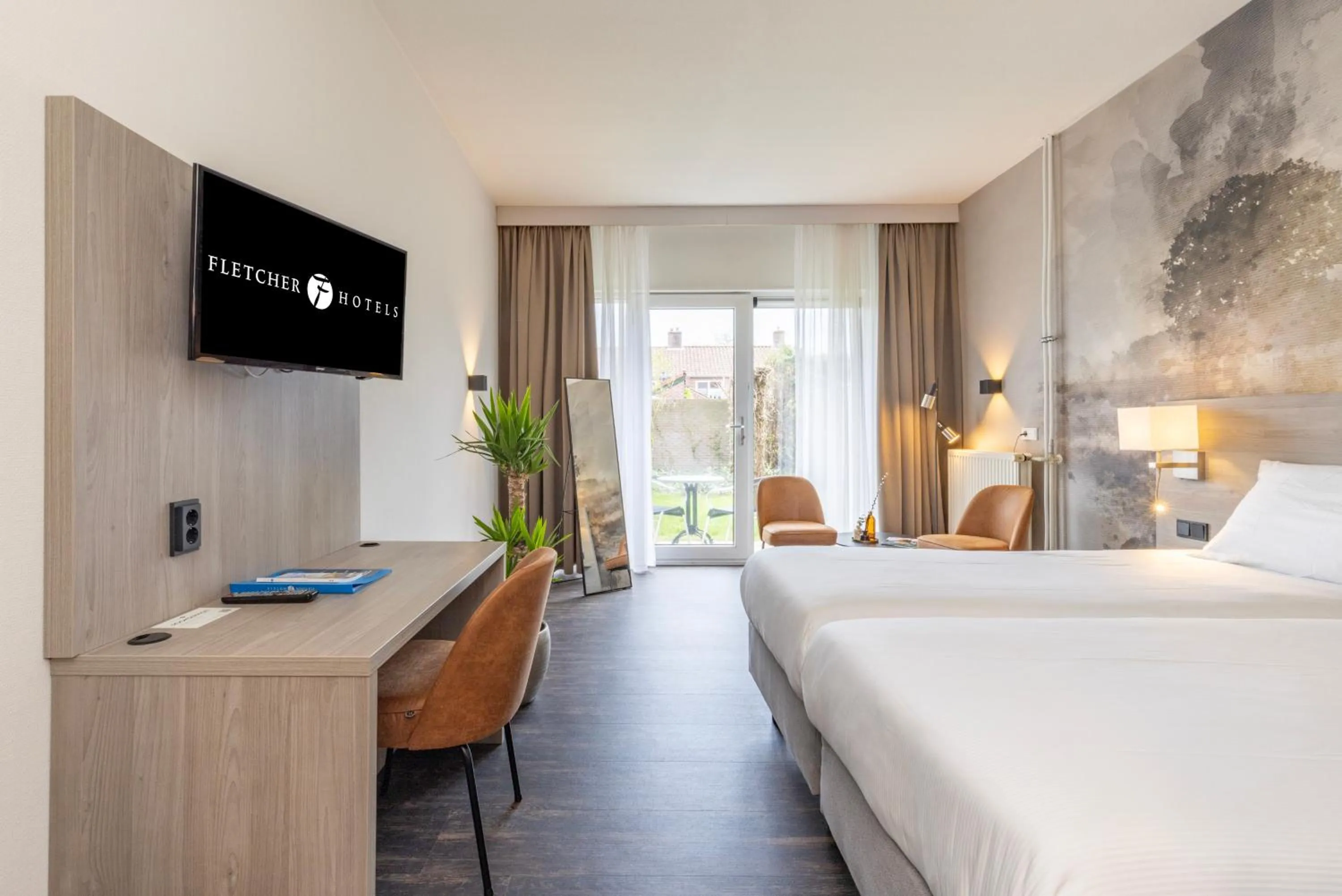 Bedroom, Bed in Fletcher Hotel Restaurant Hellendoorn