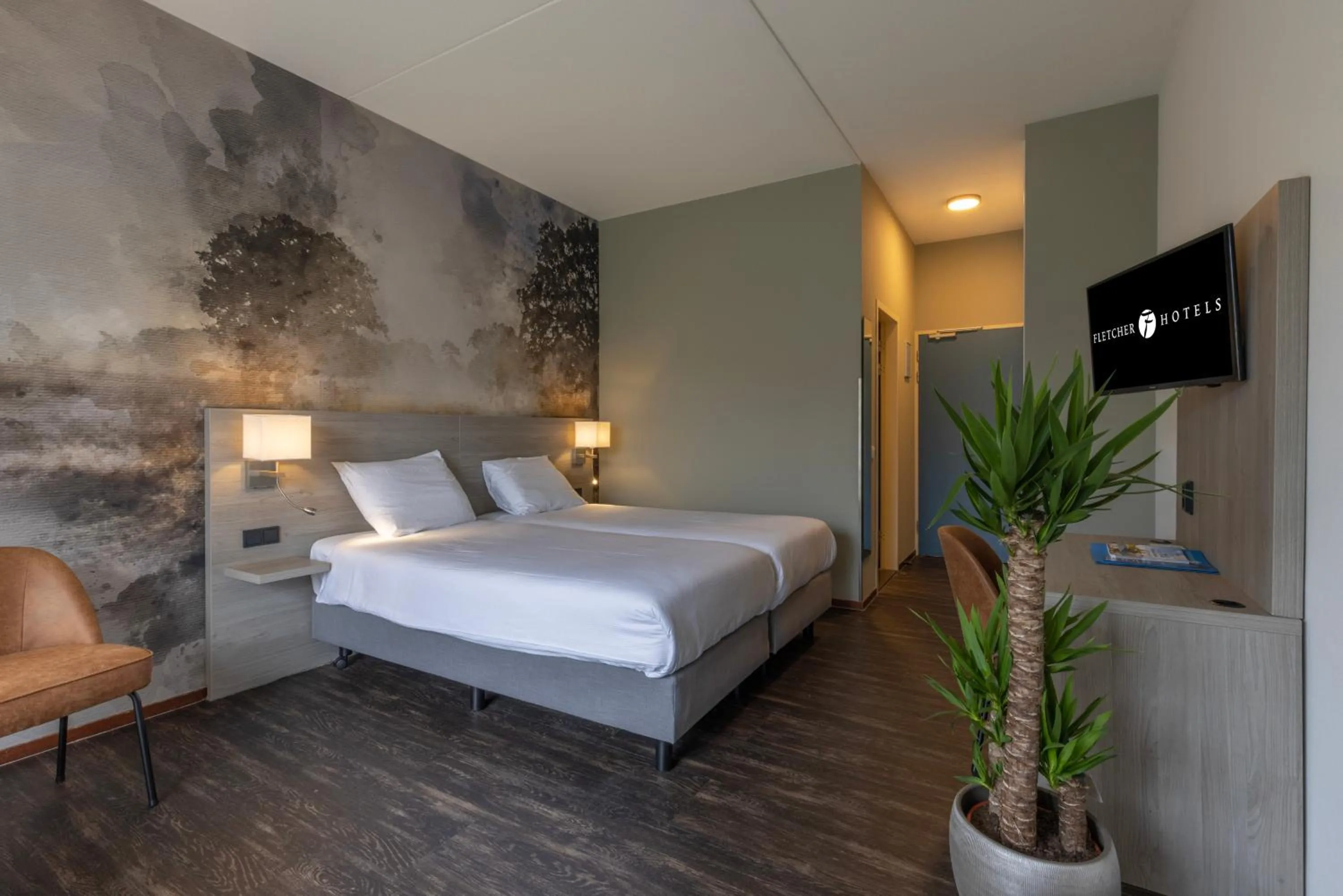 Bedroom, Bed in Fletcher Hotel Restaurant Hellendoorn