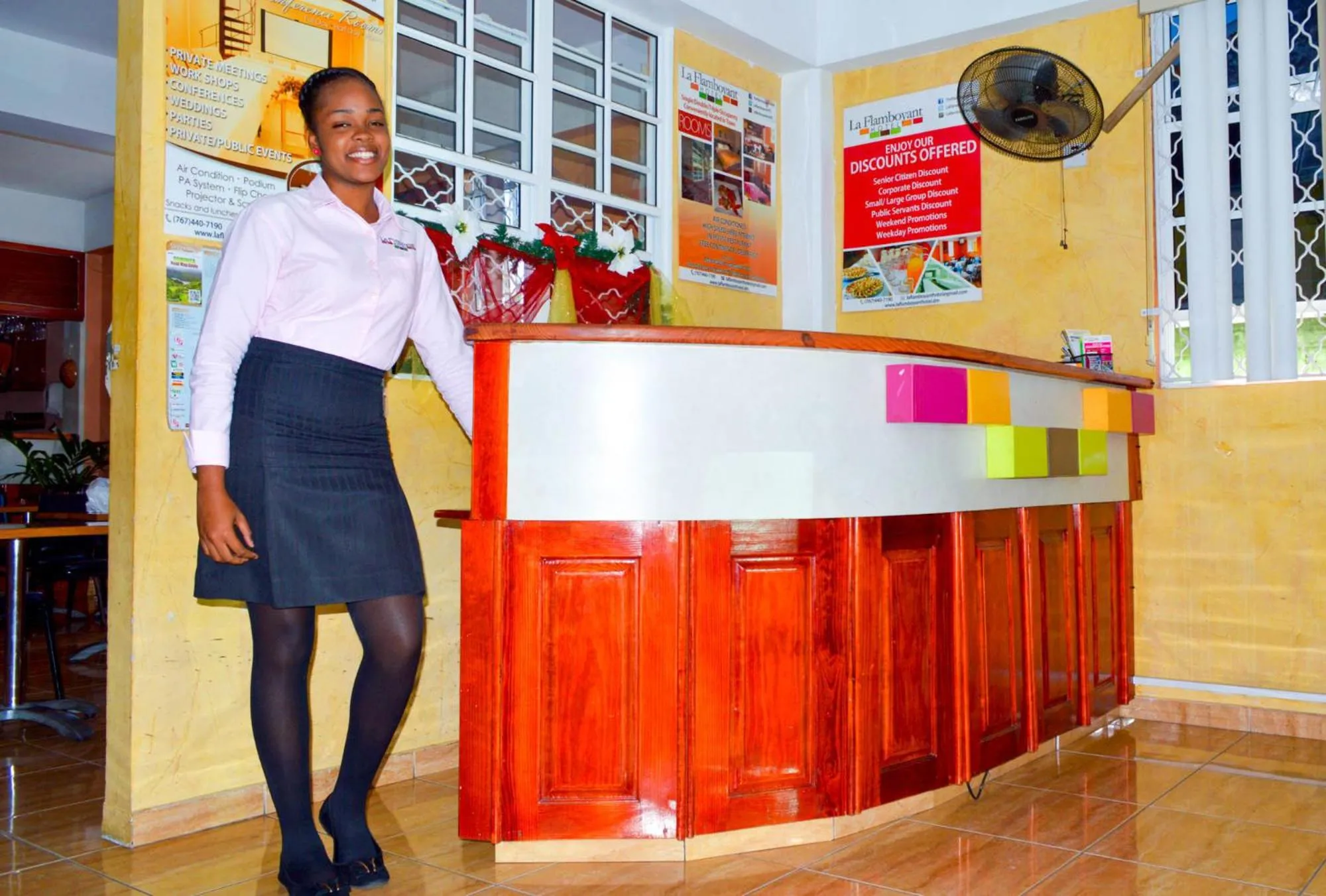 Staff in La Flamboyant Hotel