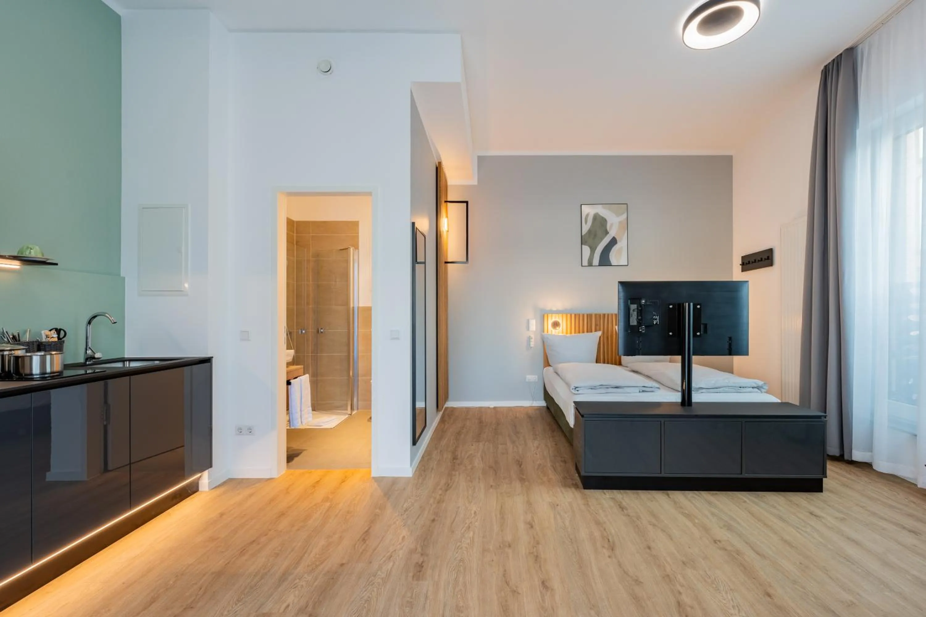 Photo of the whole room, Bed in Nena Apartments Berlin Adlershof