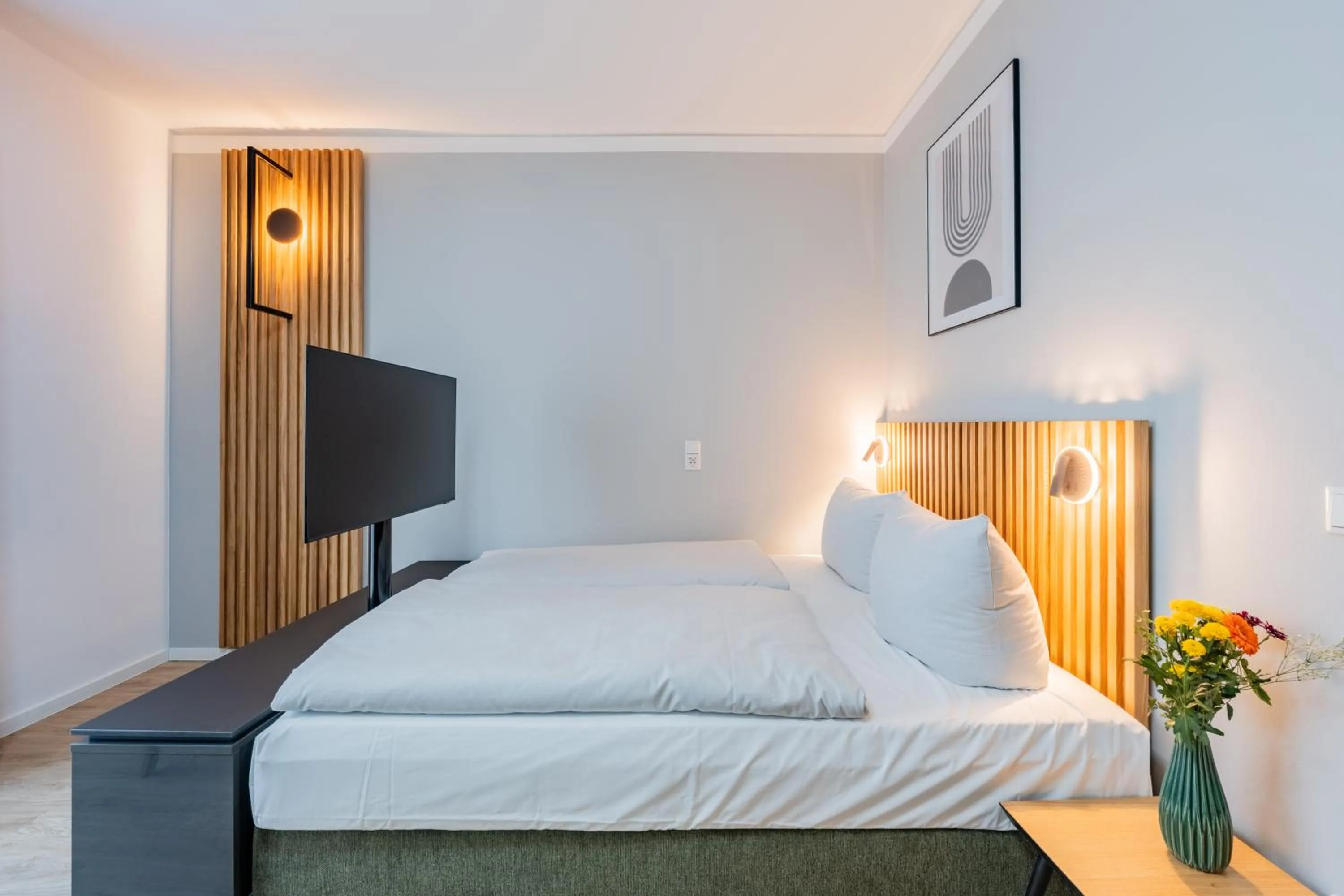 Photo of the whole room, Bed in Nena Apartments Berlin Adlershof