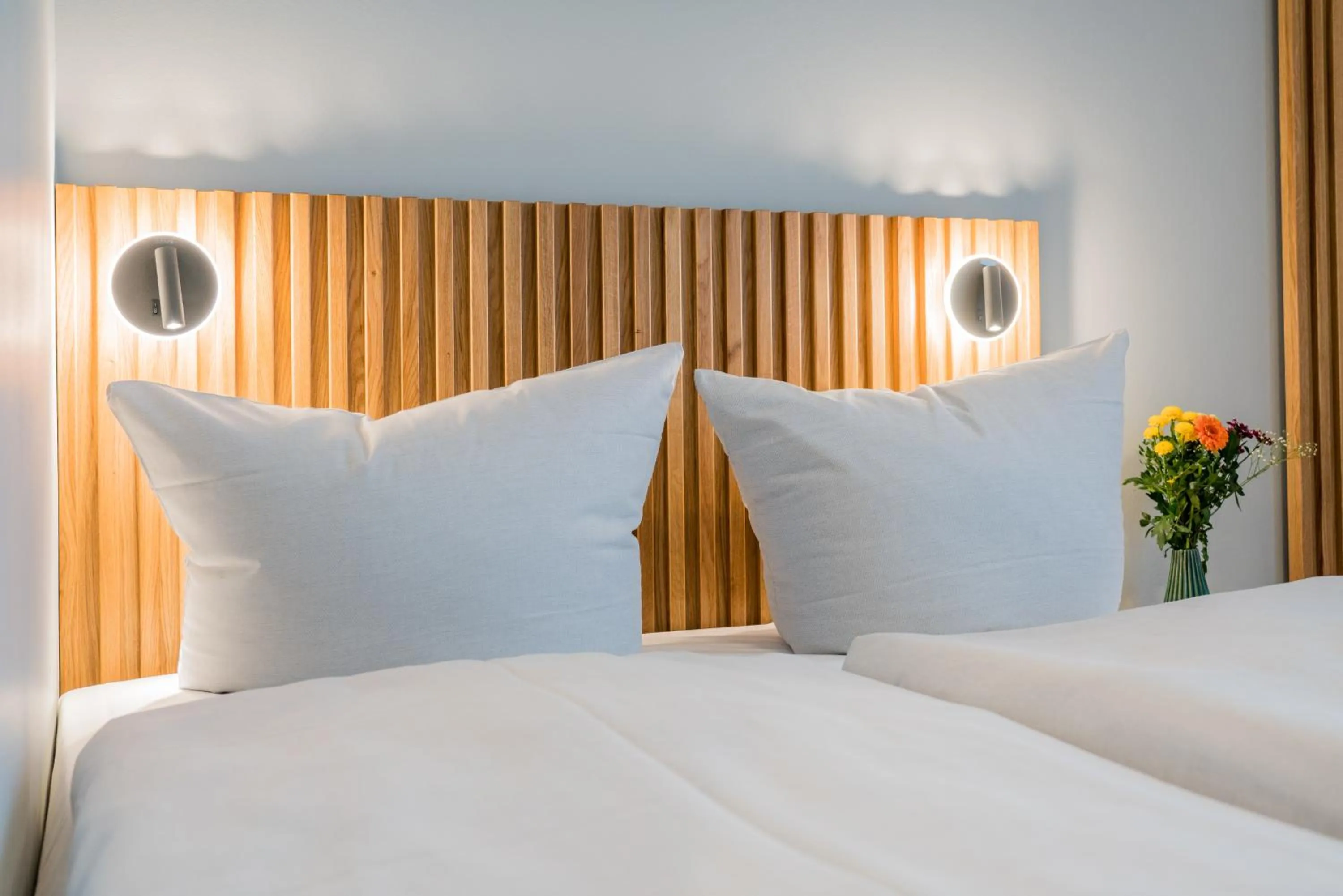 Bed in Nena Apartments Berlin Adlershof