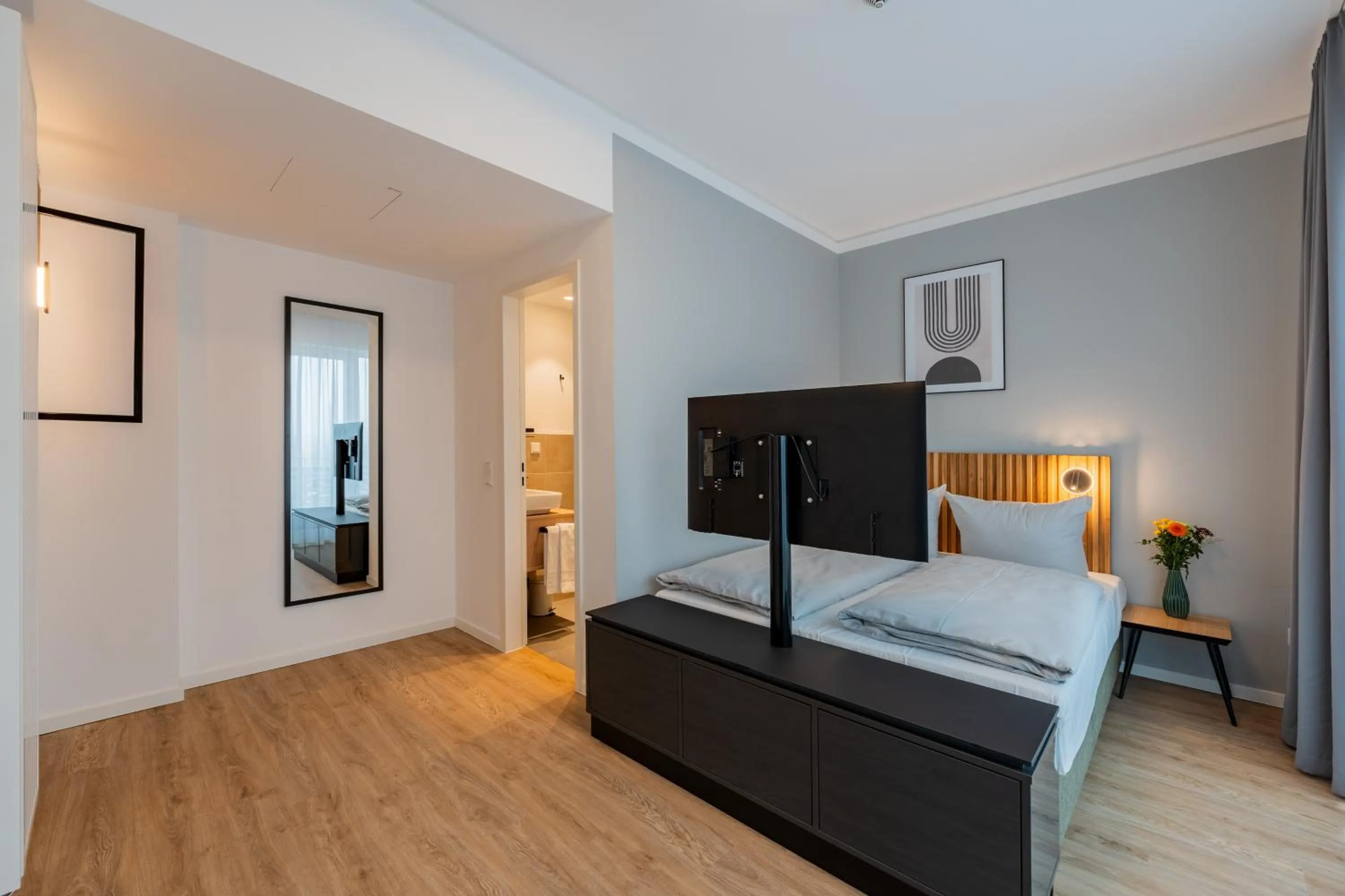 Photo of the whole room, Bed in Nena Apartments Berlin Adlershof