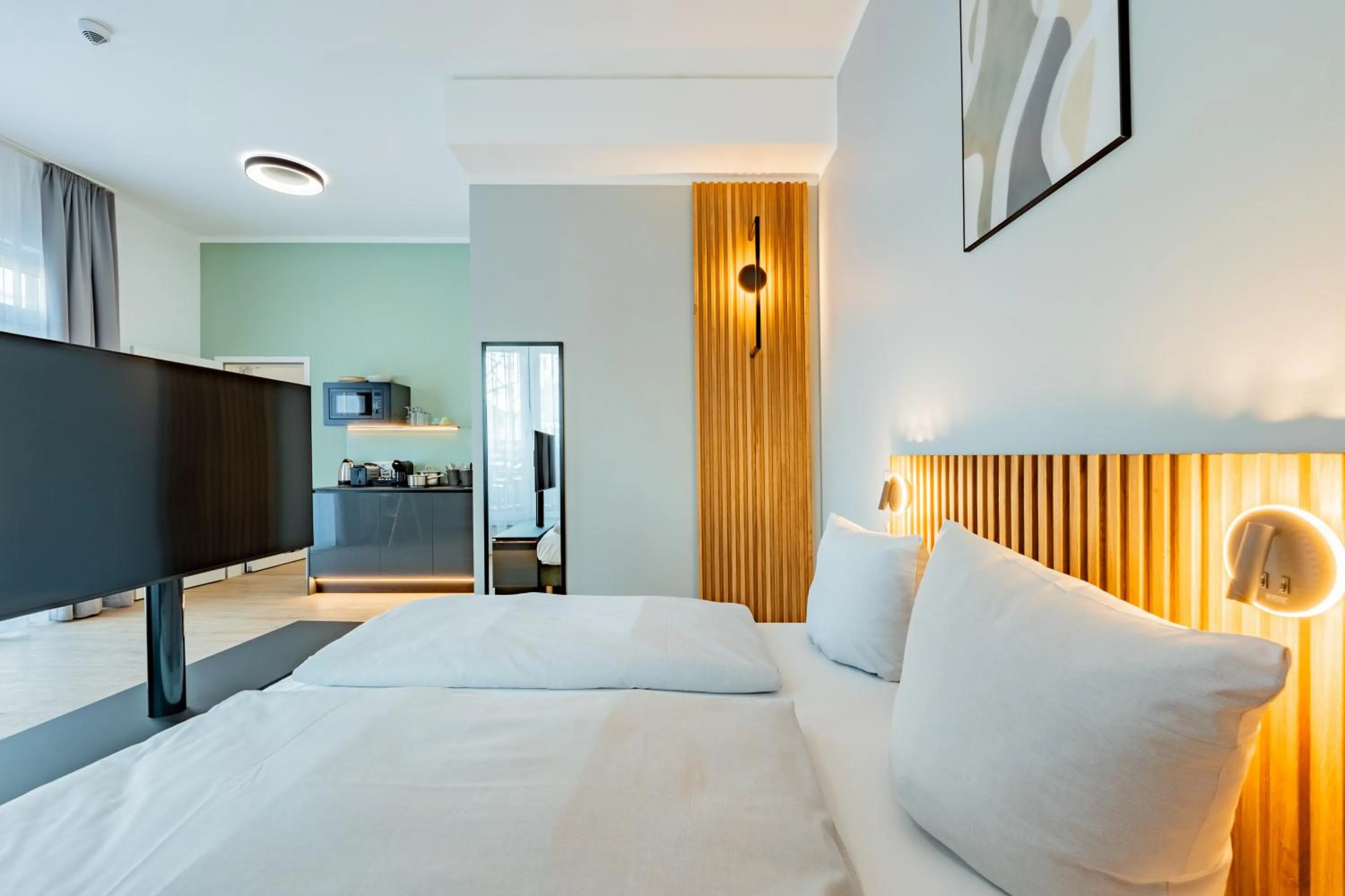 Photo of the whole room, Bed in Nena Apartments Berlin Adlershof