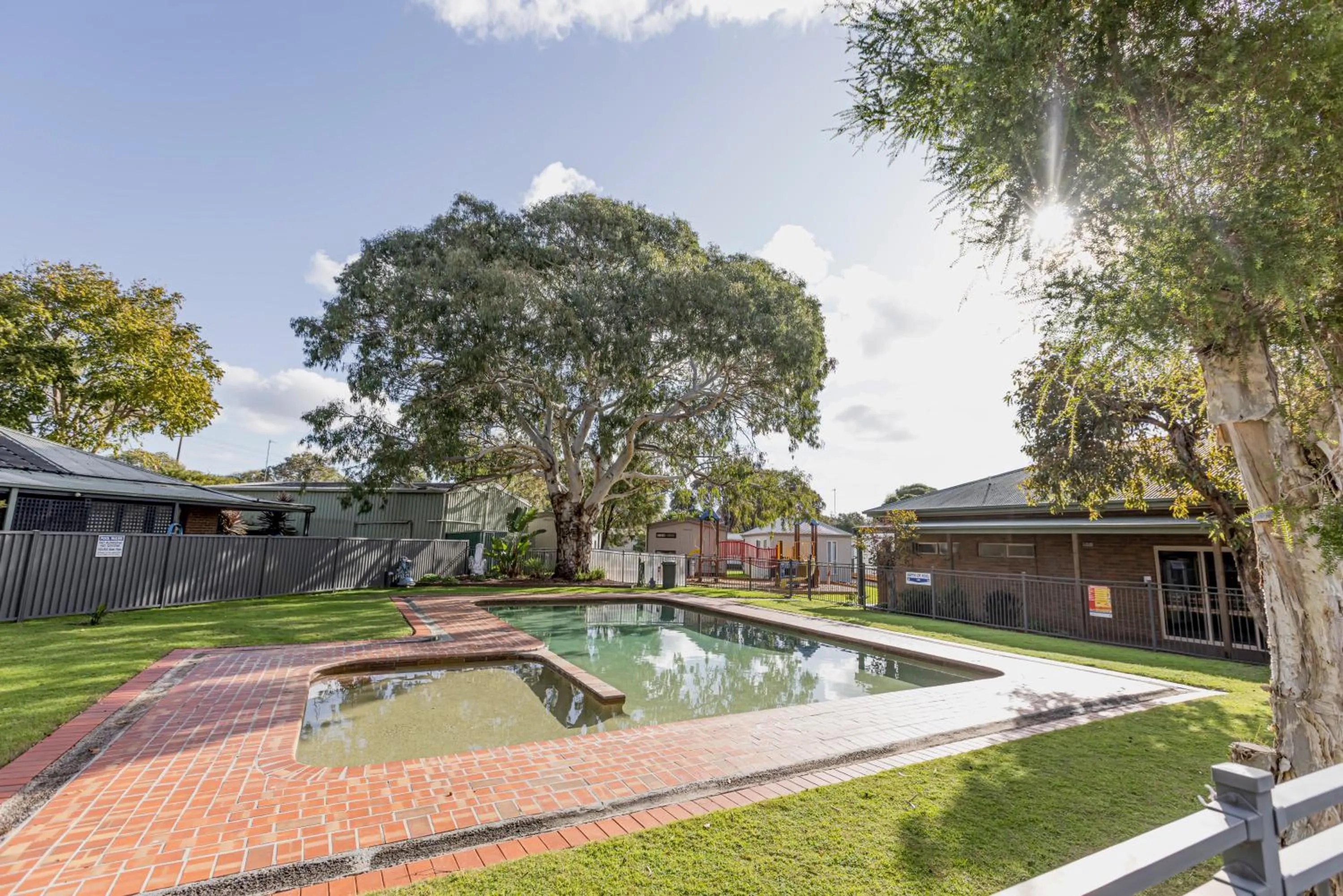 Pool view in Ocean Grove Holiday Park