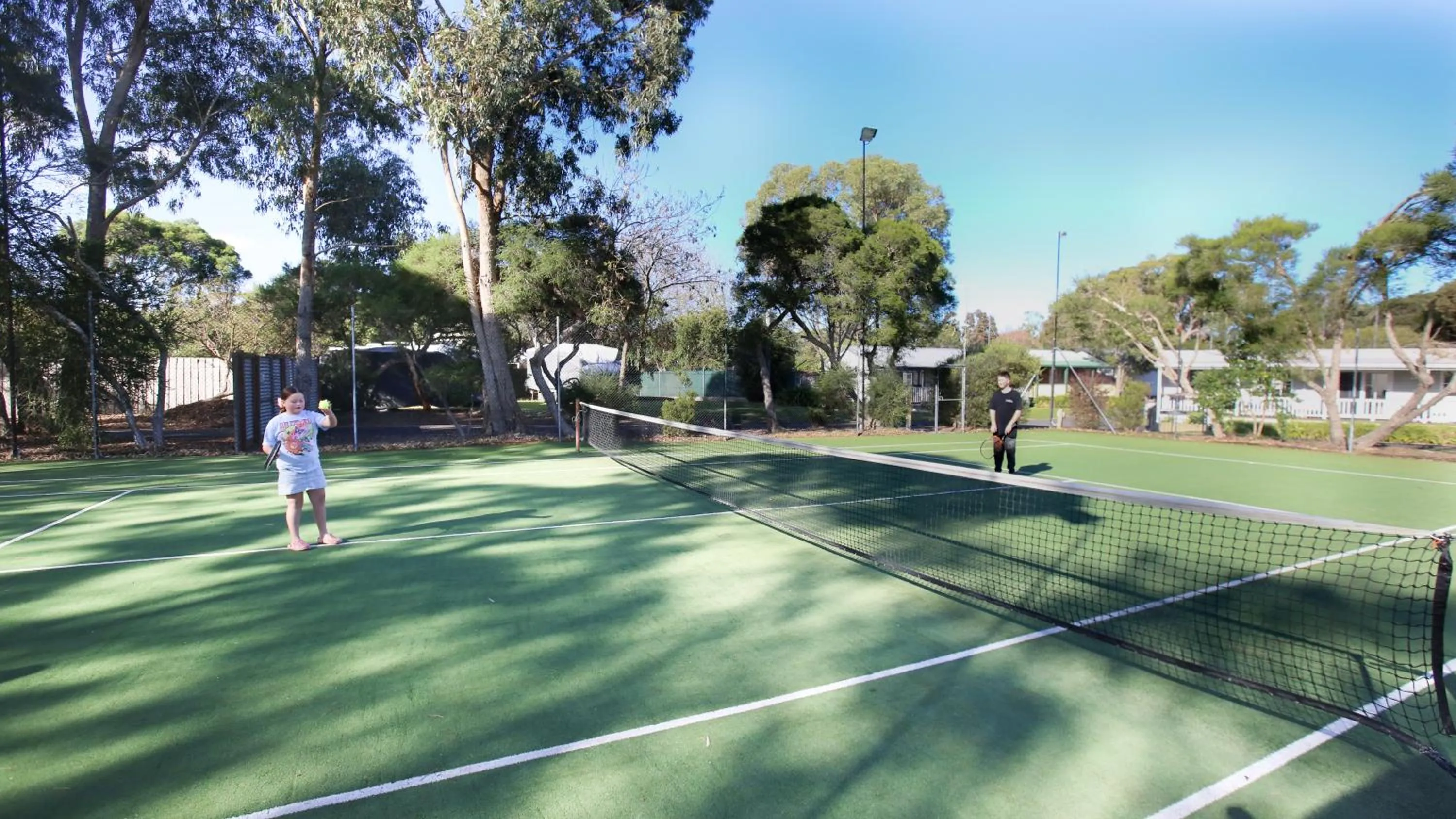 Tennis court in Ocean Grove Holiday Park
