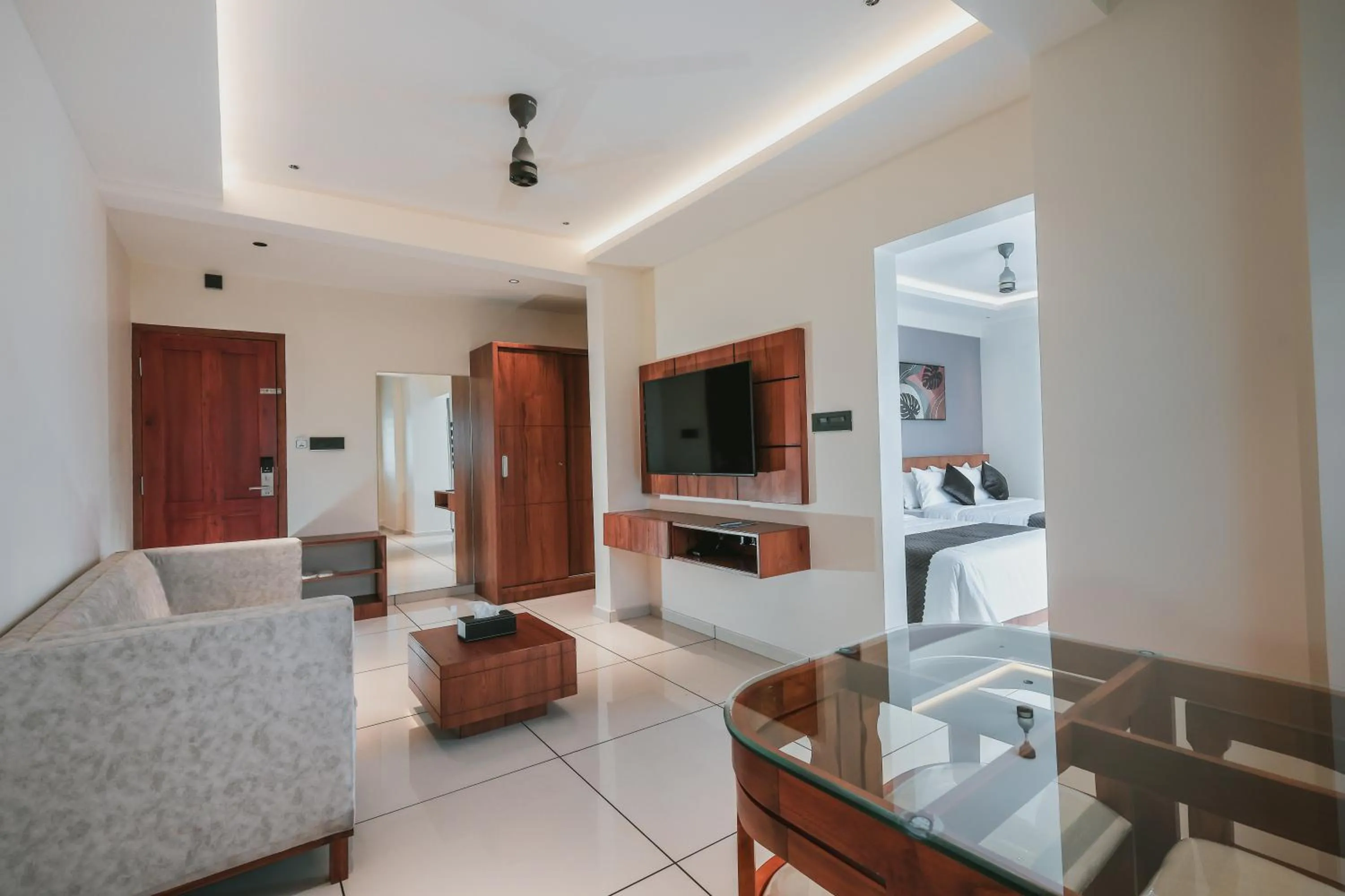 Living room in Fortview Suites