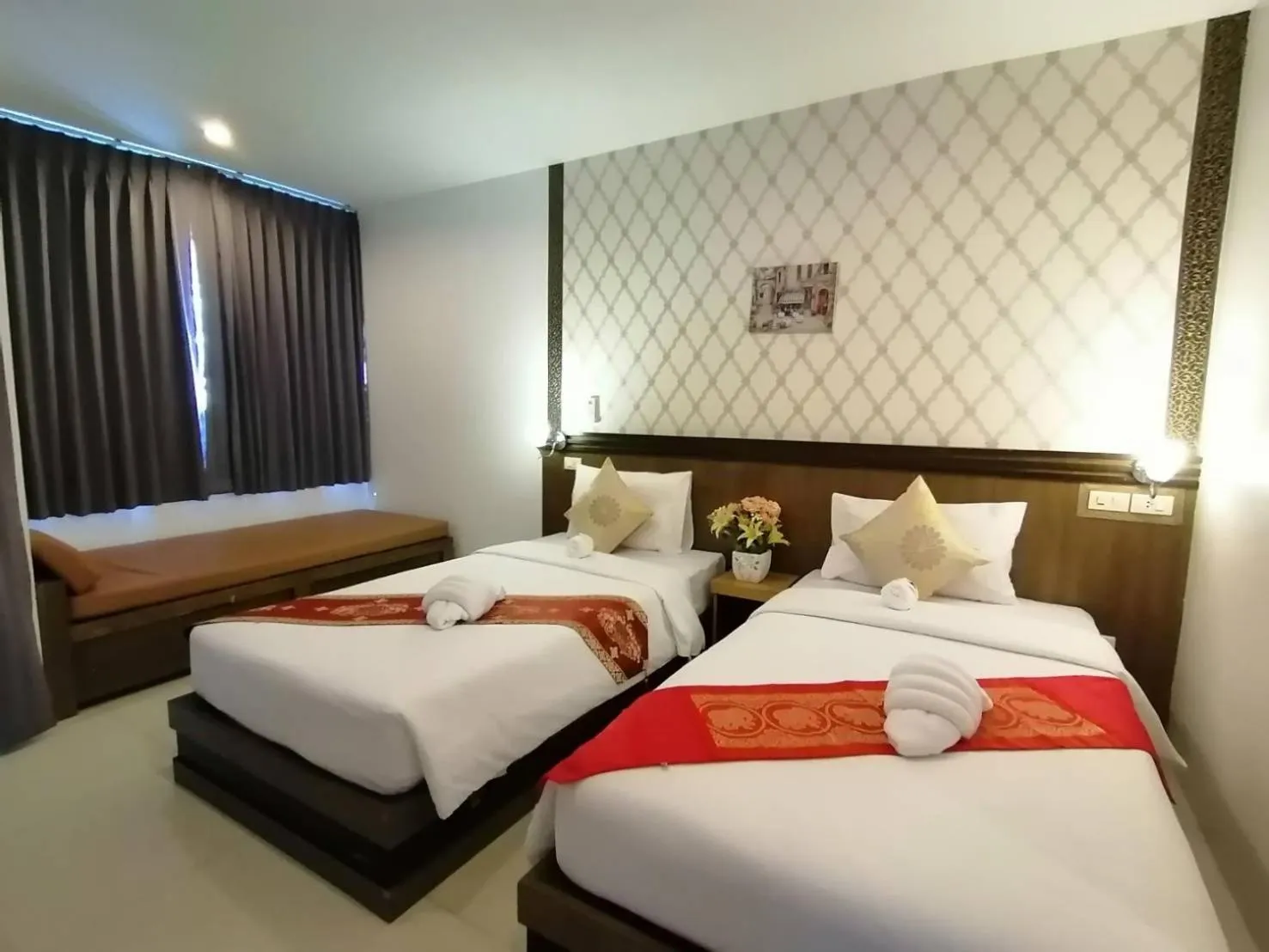 Photo of the whole room, Bed in NJ PATONG HOTEL