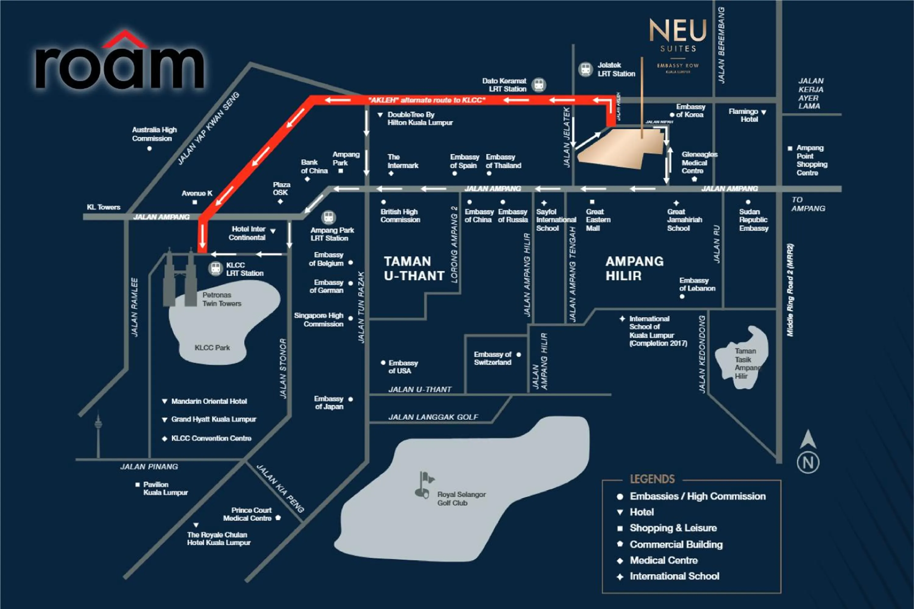 Location in Neu Suites Residence, Embassy Row