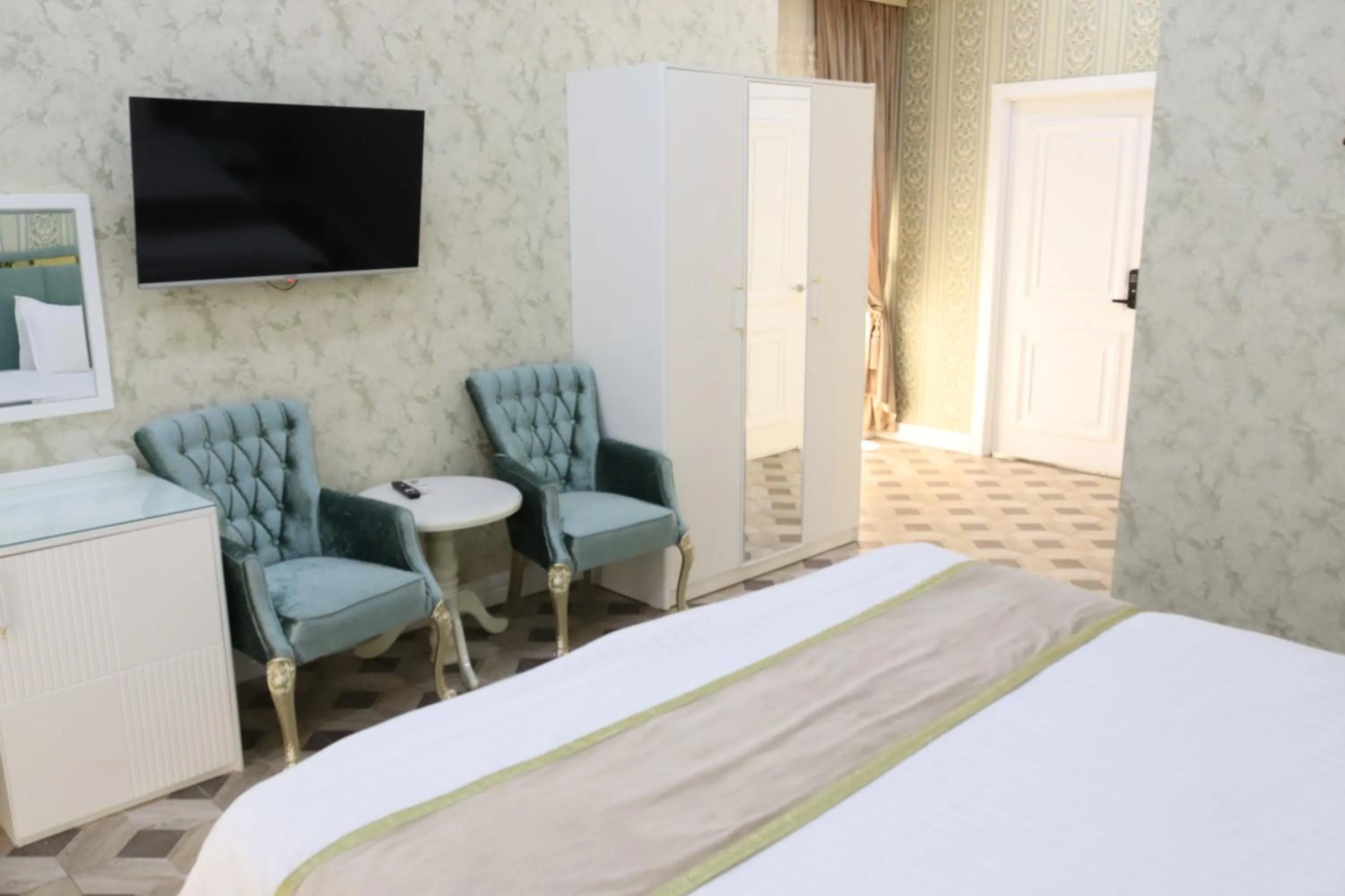 Decorative detail, Bed in AYNIY Hotel