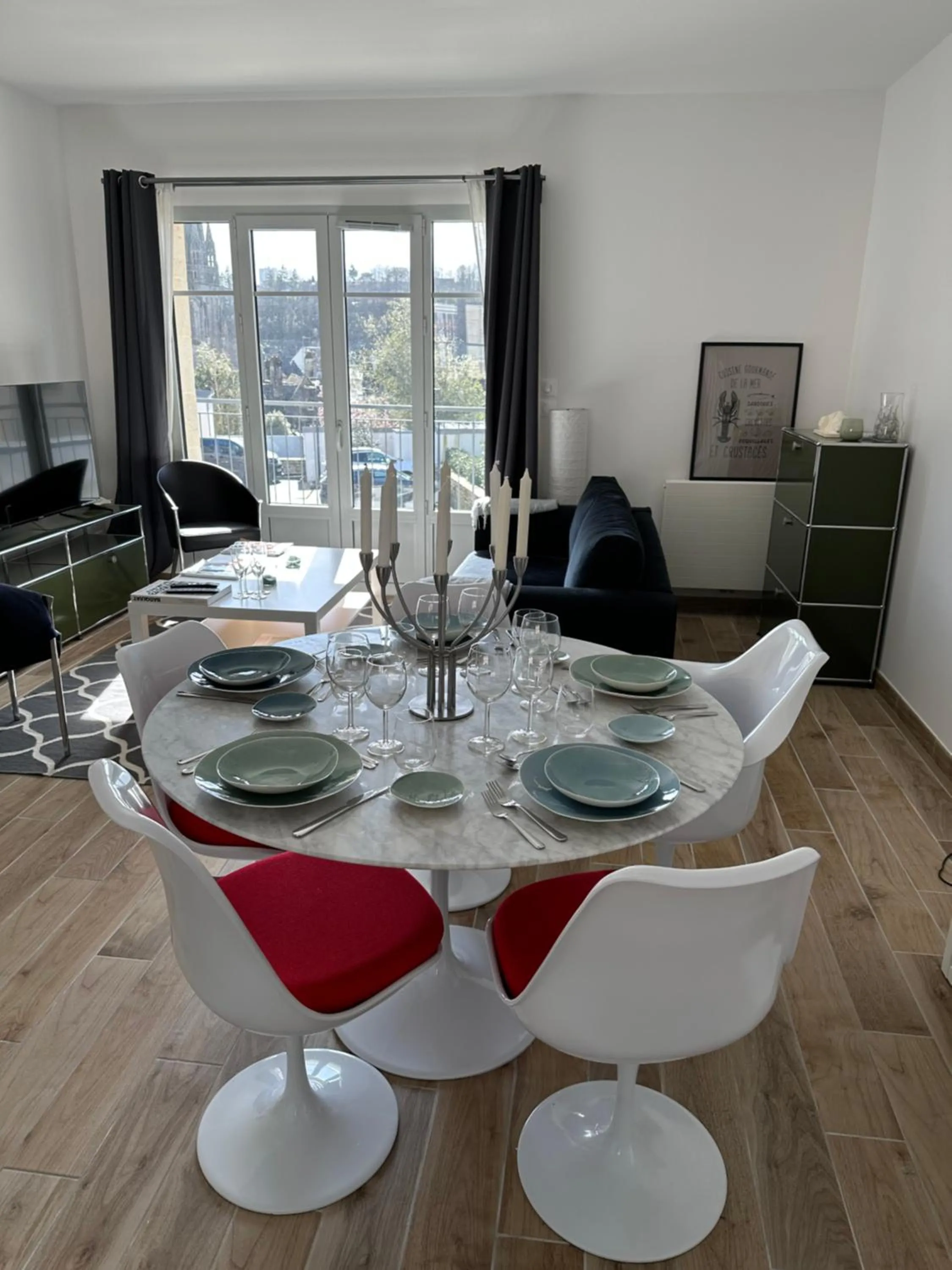 Living room in Appartement Design X - Hyper Centre - Parking Privé - Terrasse Plein Sud Quimper