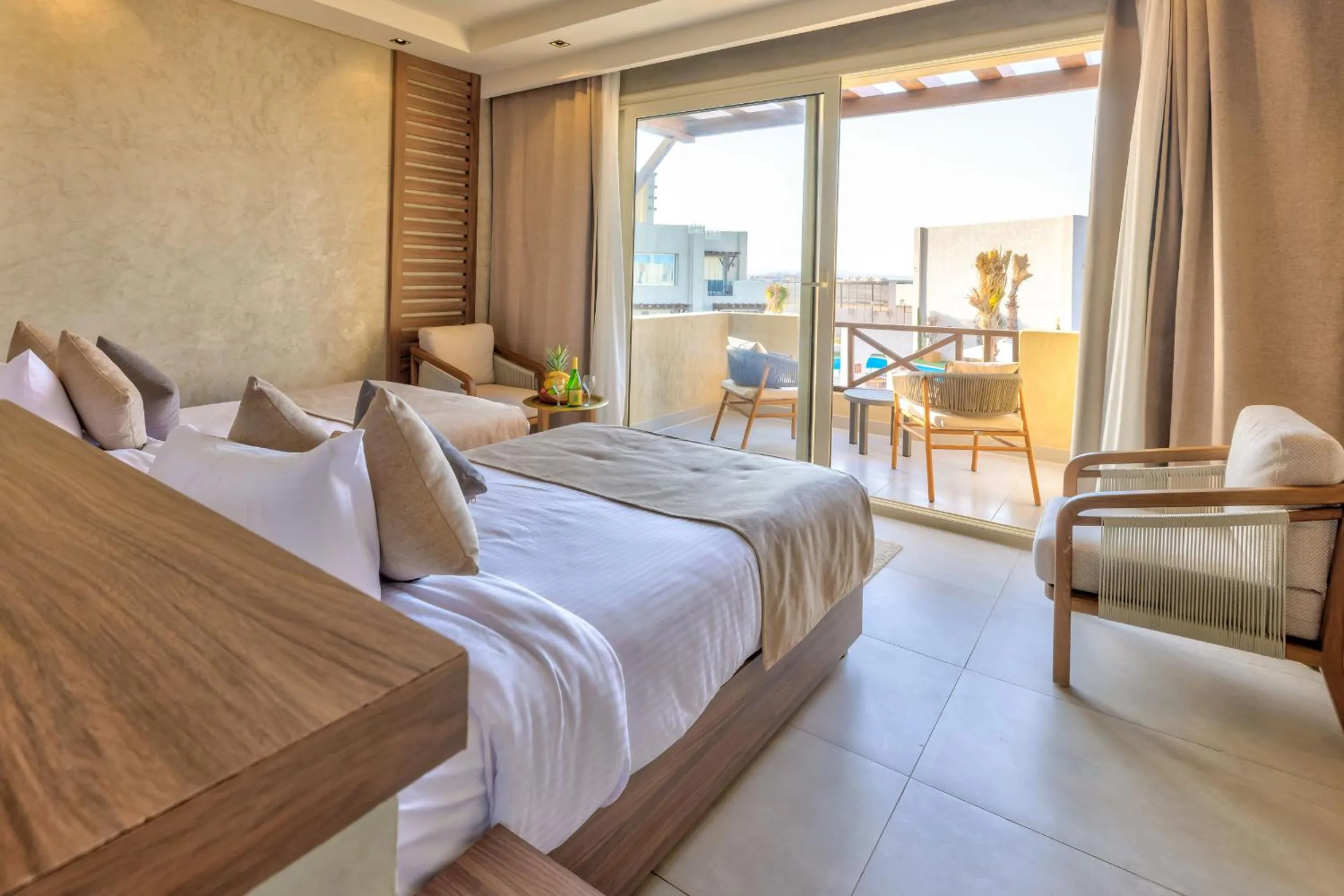 Bed in True Beach Resort