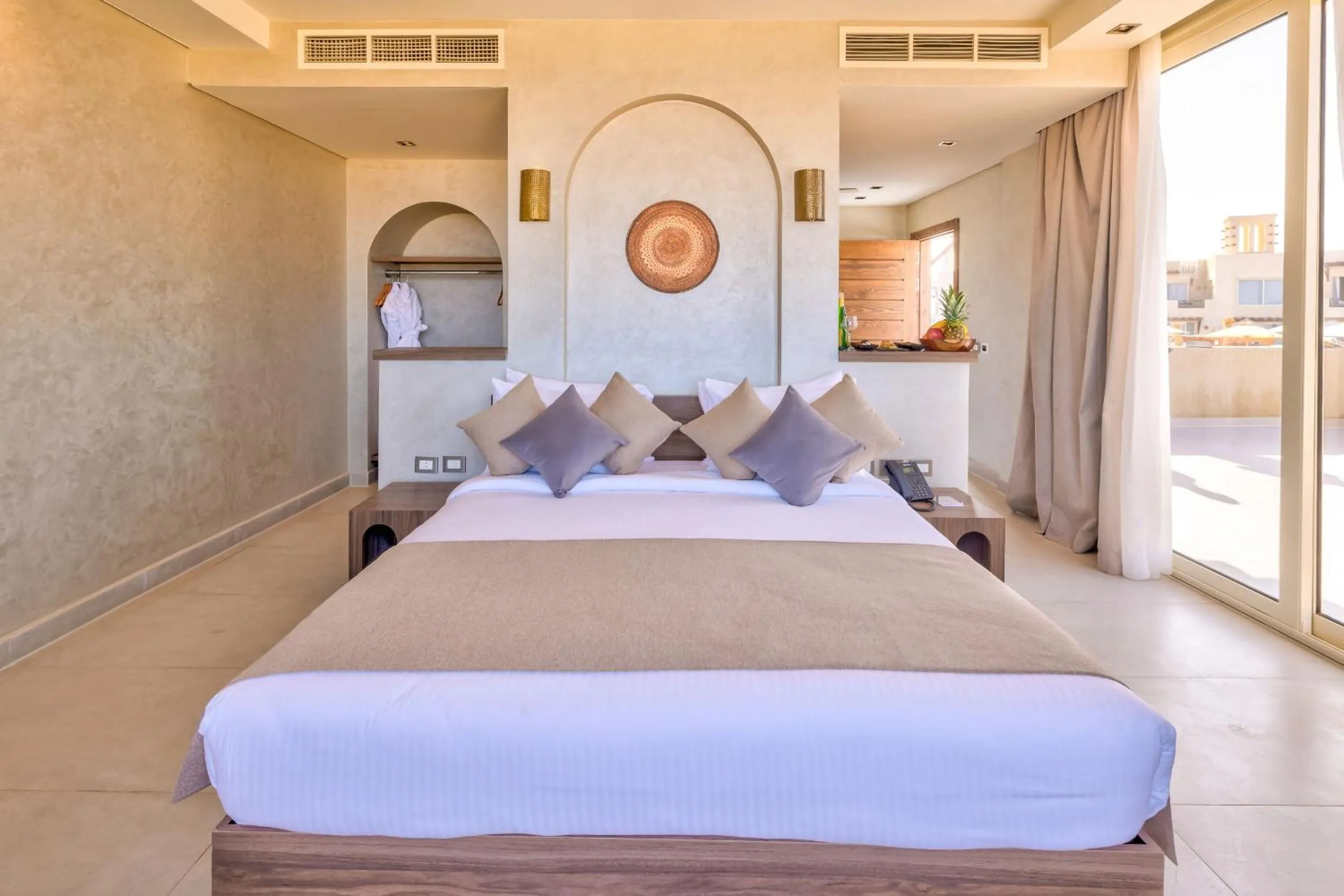 Bed in True Beach Resort