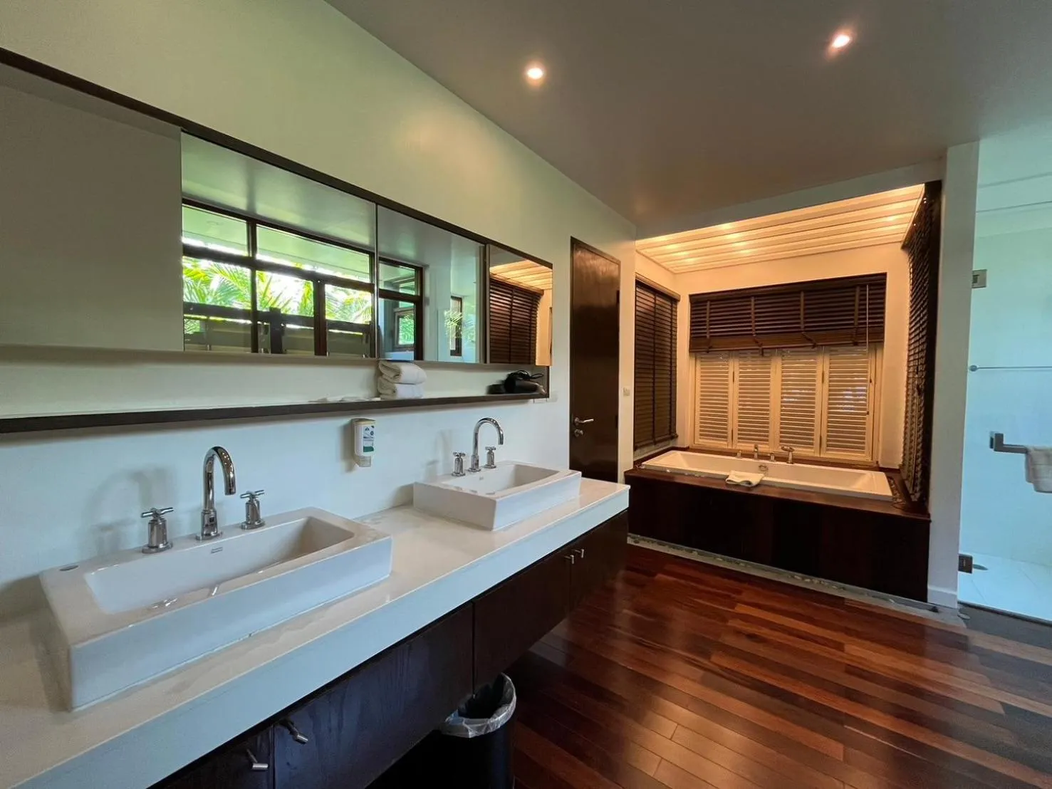 Bathroom in Amatapura Beachfront Villa 1, SHA Certified