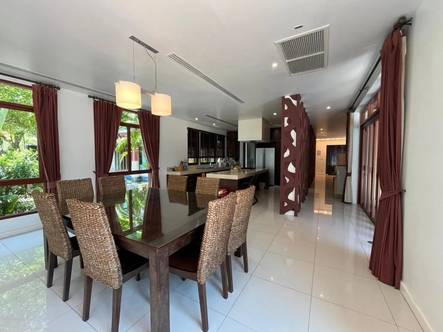 Dining area in Amatapura Beachfront Villa 1, SHA Certified