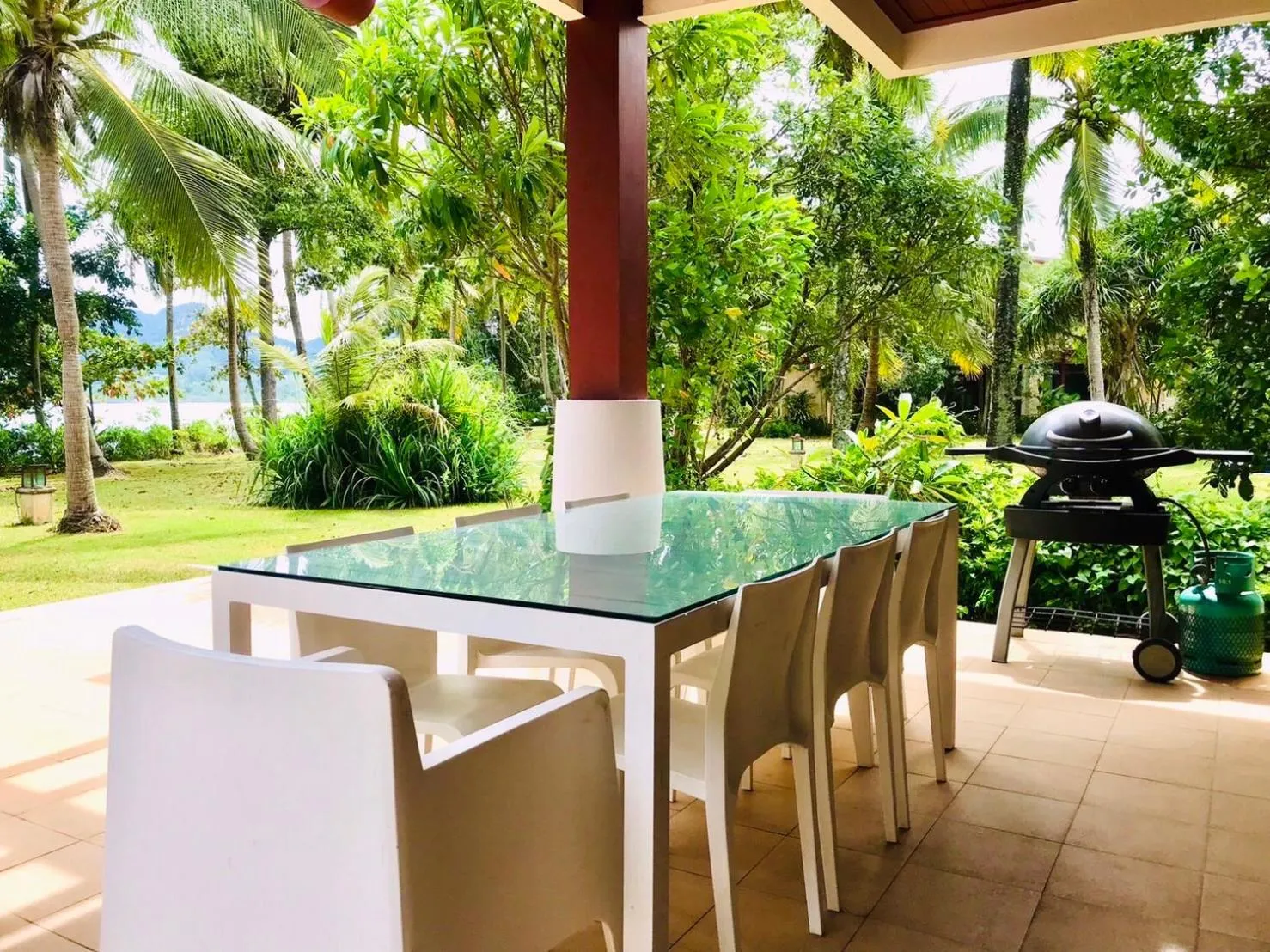 BBQ facilities in Amatapura Beachfront Villa 1, SHA Certified