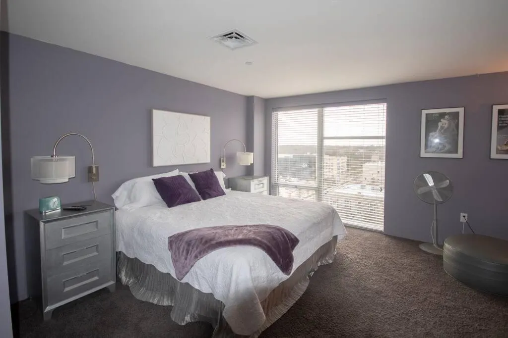 Bed in Luxury Condo in Downtown Champaign