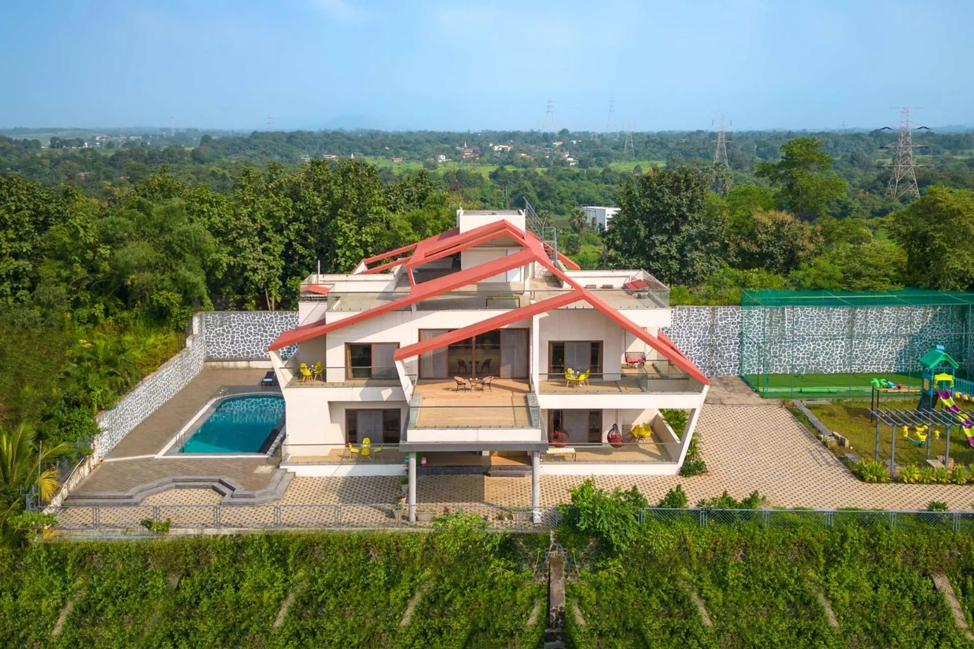 Villa in StayVista's Amorist Villa - Amidst Greenery with Terrace, Kids Zone, Snooker Table, Turf