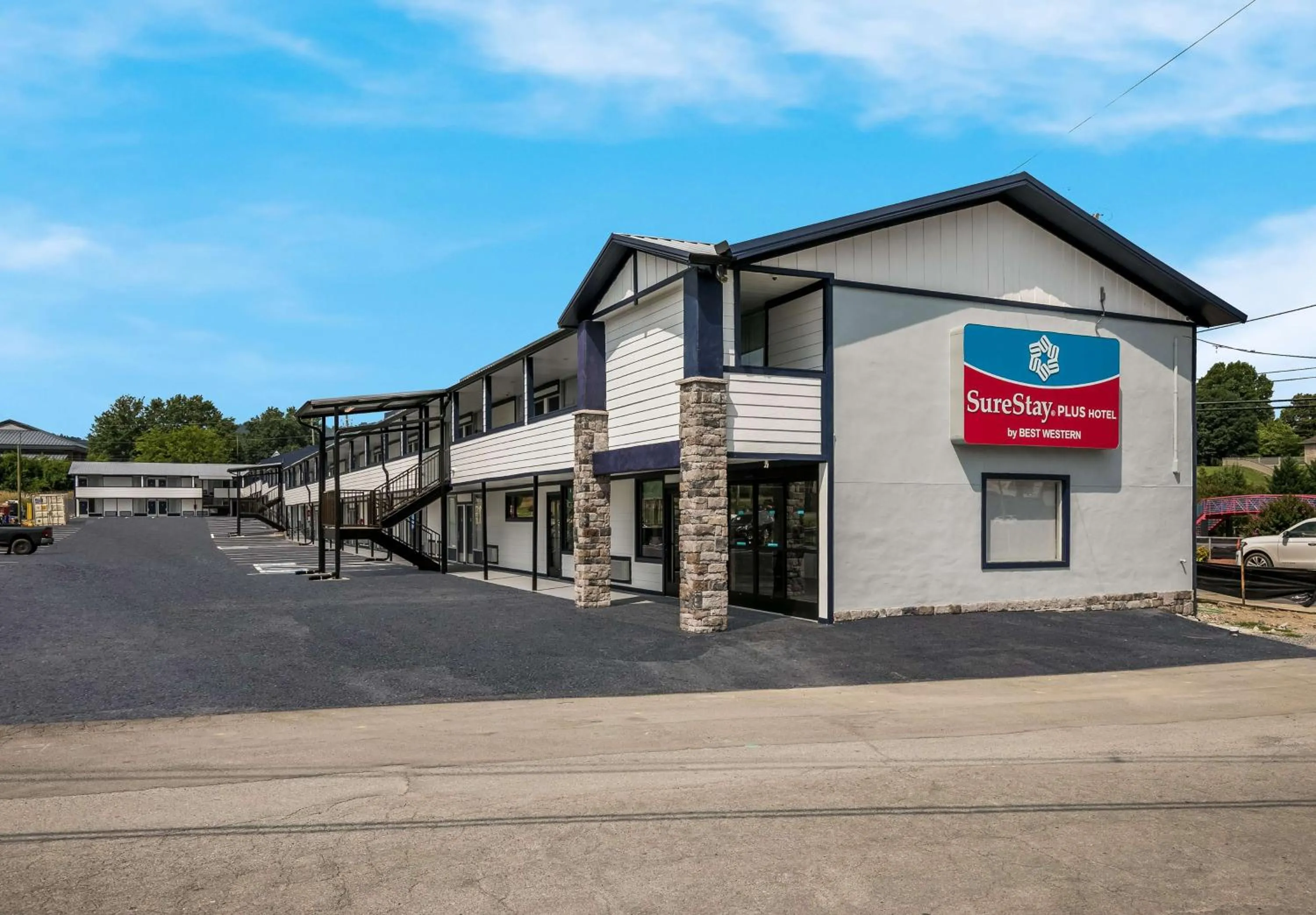 Property building in SureStay Plus by Best Western Pigeon Forge