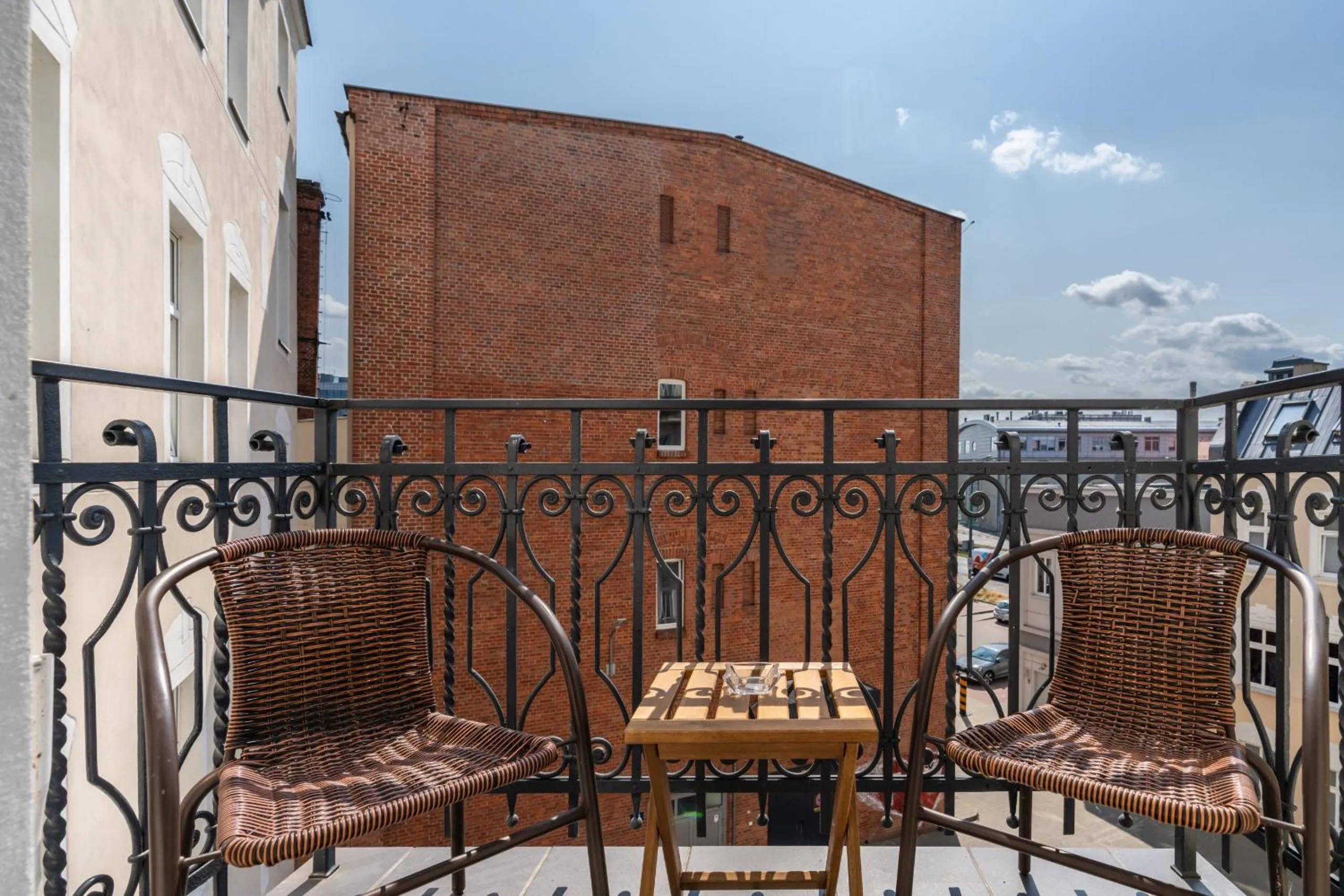 Balcony/Terrace in Scandi Małe Garbary Apartment Piaskowa near Old Market Square by Noclegi Renters