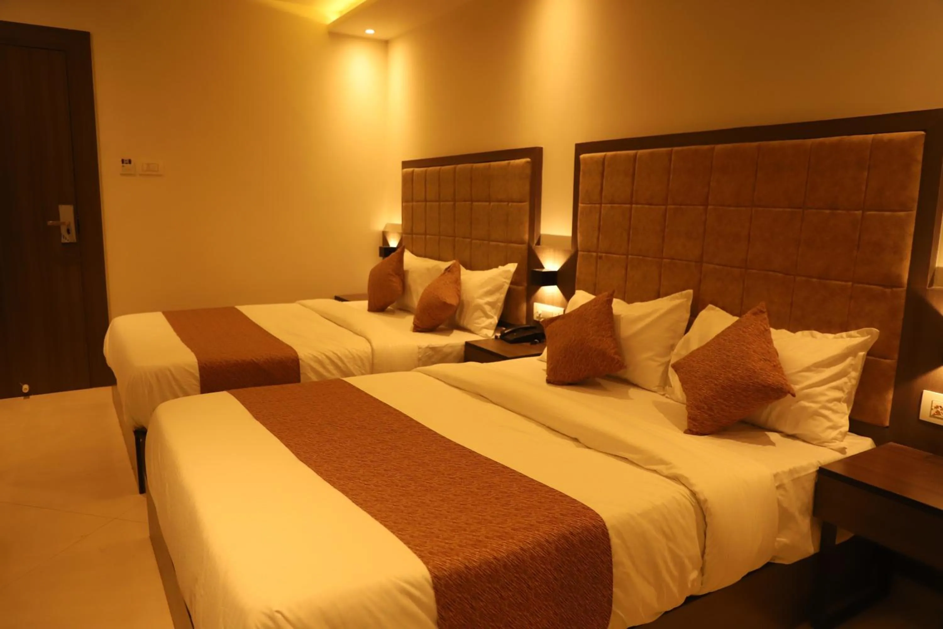 Bed in Hotel Sai Pritam
