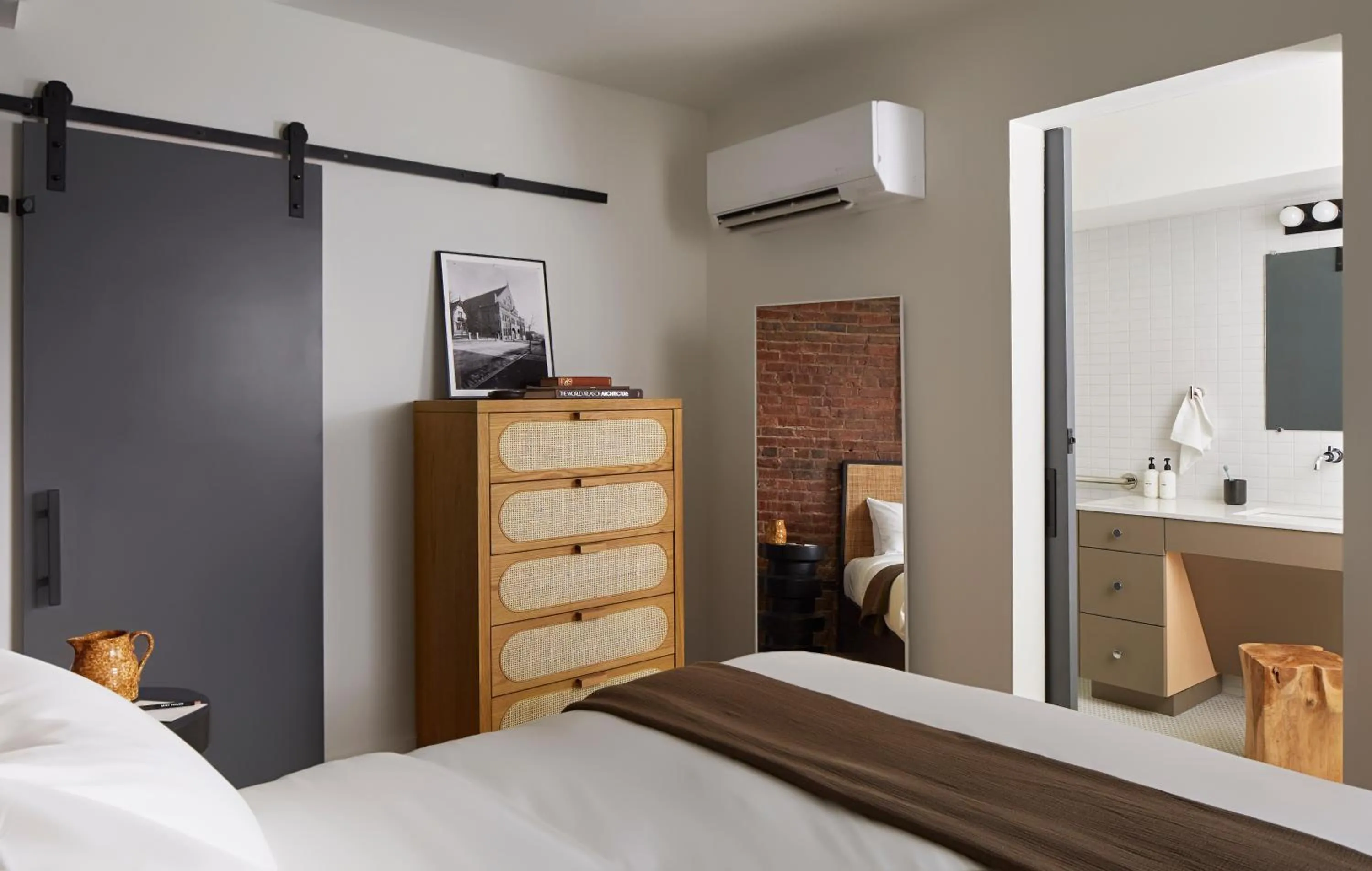 Bedroom in note by Mint House - Nashville Art District