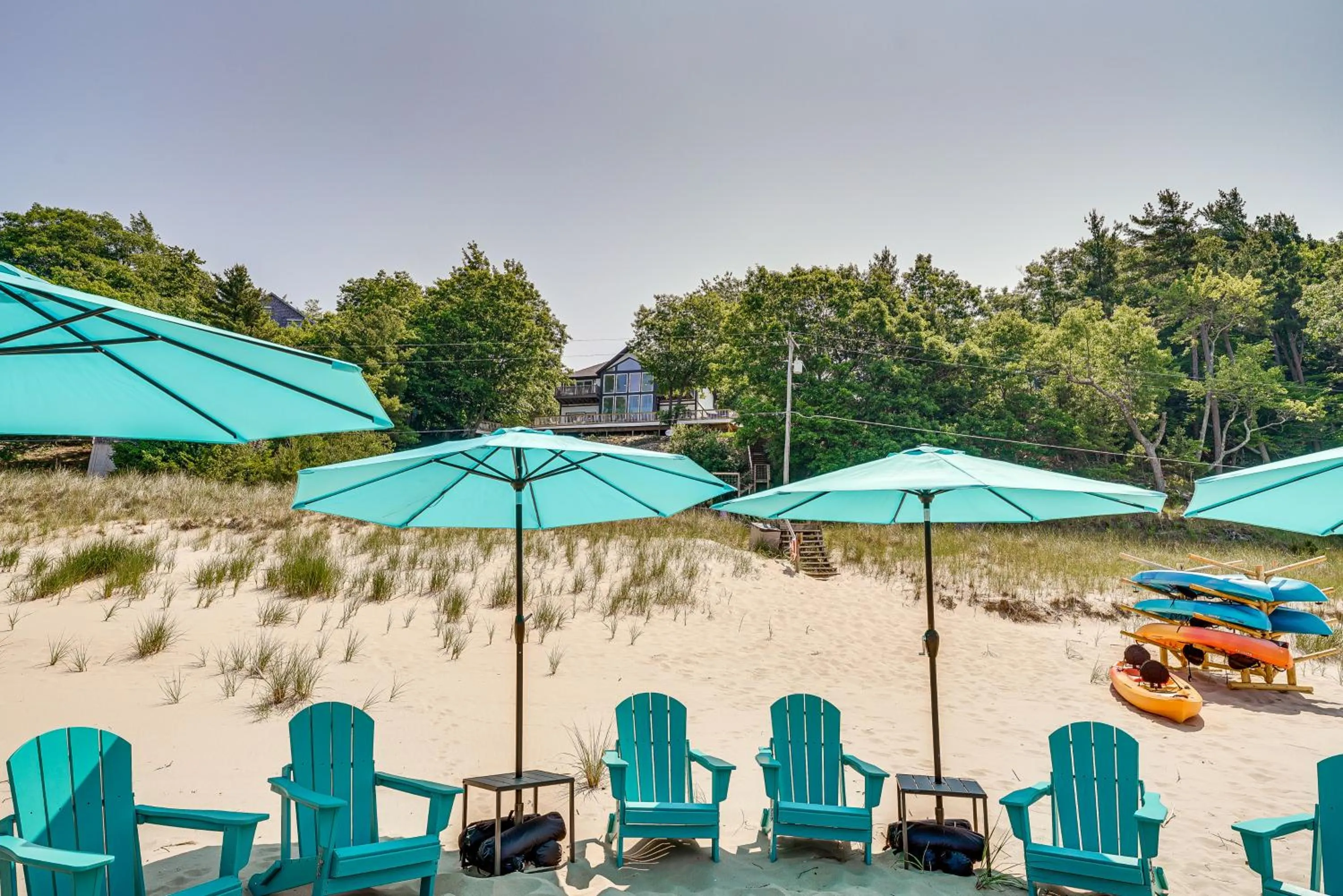 Private Beachfront Lake Michigan Rental with Kayaks