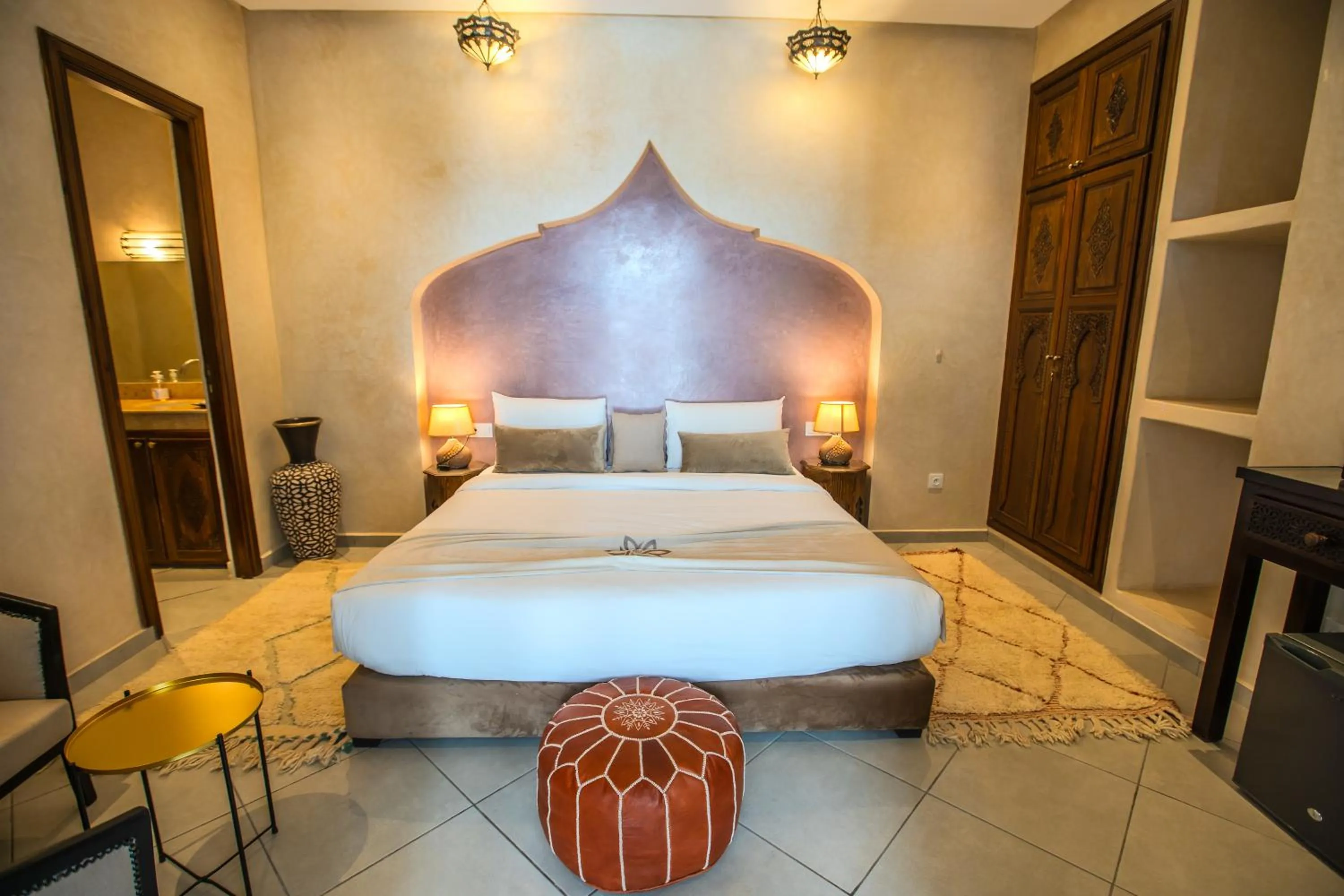Bed in Riad Mandana & Spa