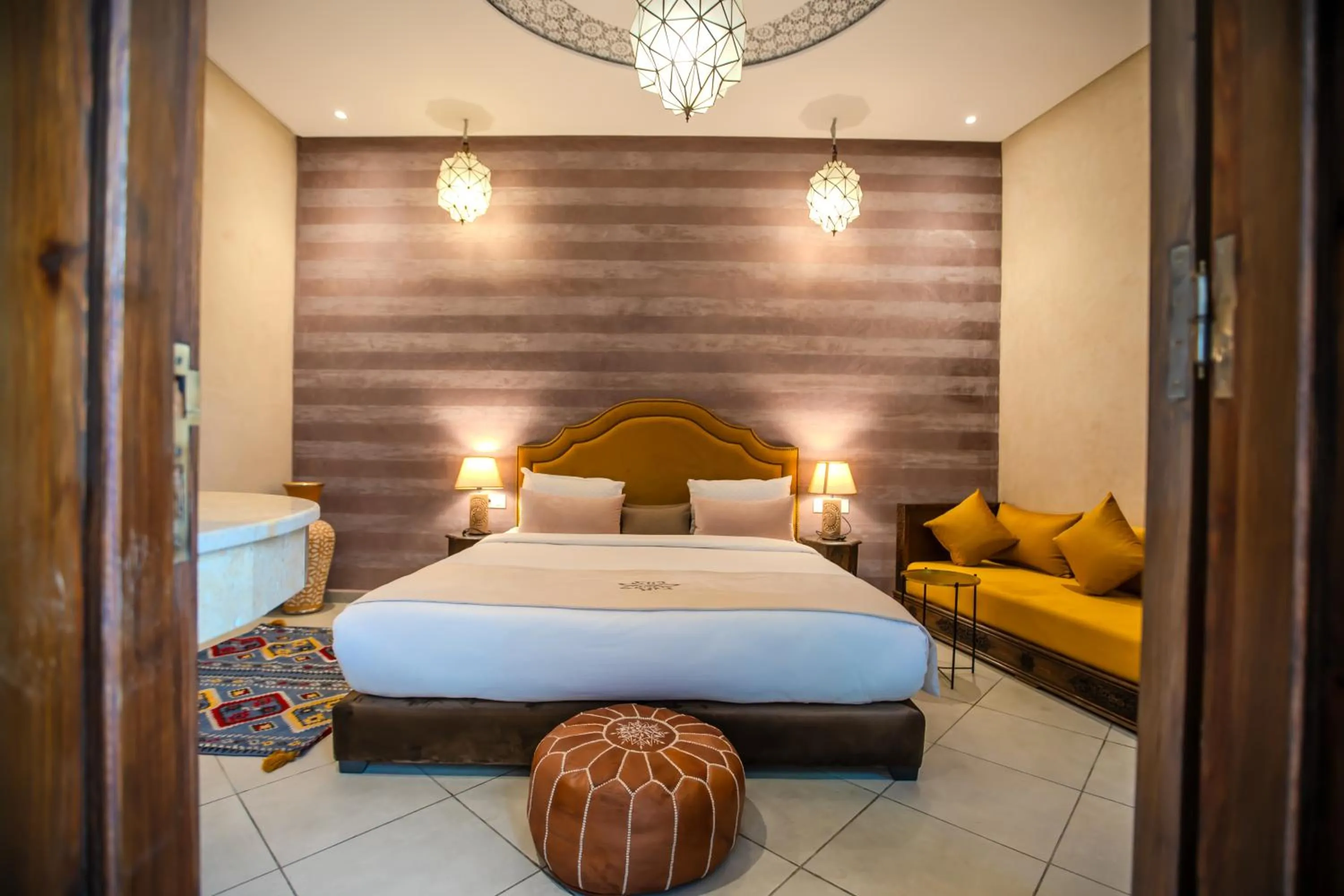 Bed in Riad Mandana & Spa