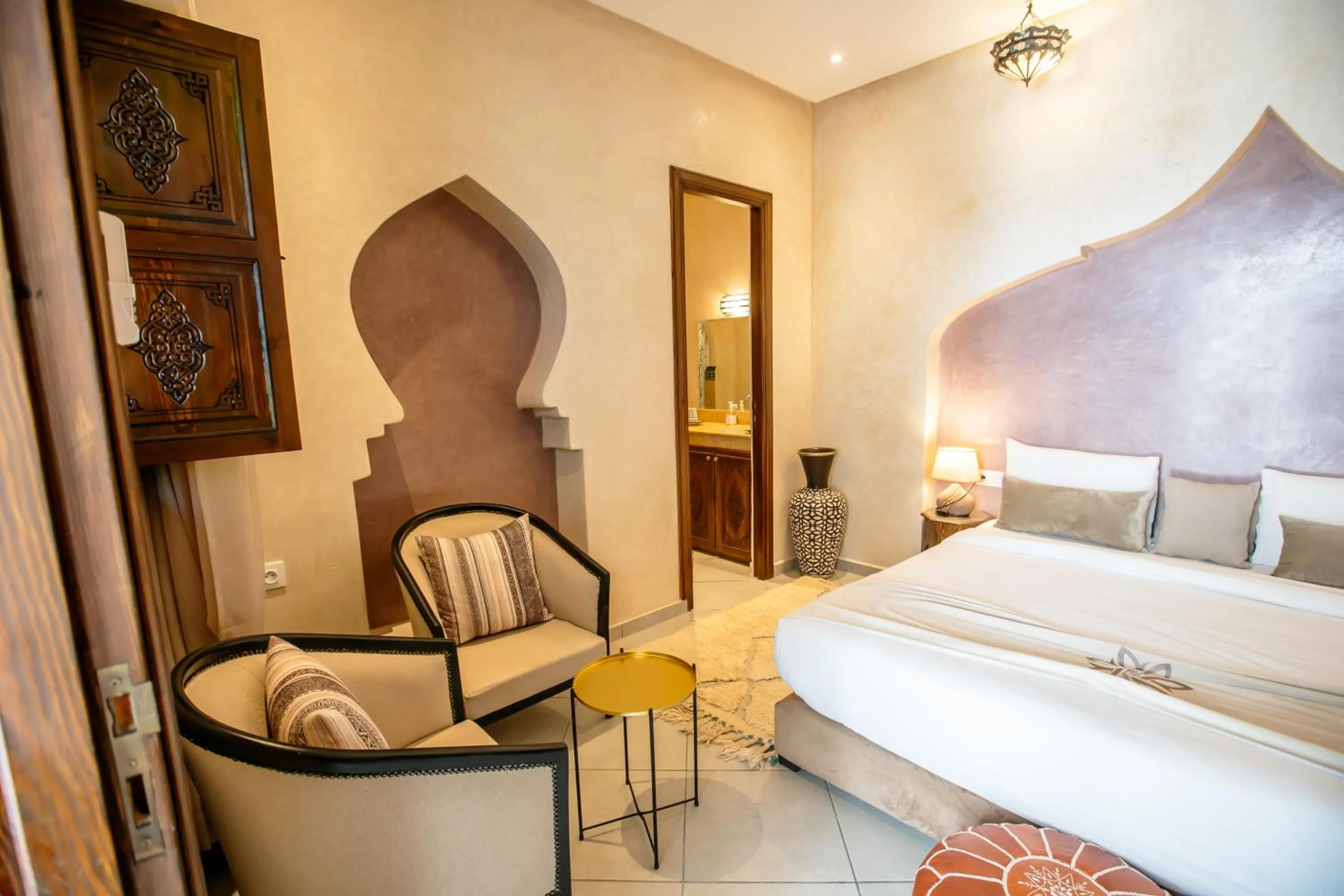 Bed in Riad Mandana & Spa