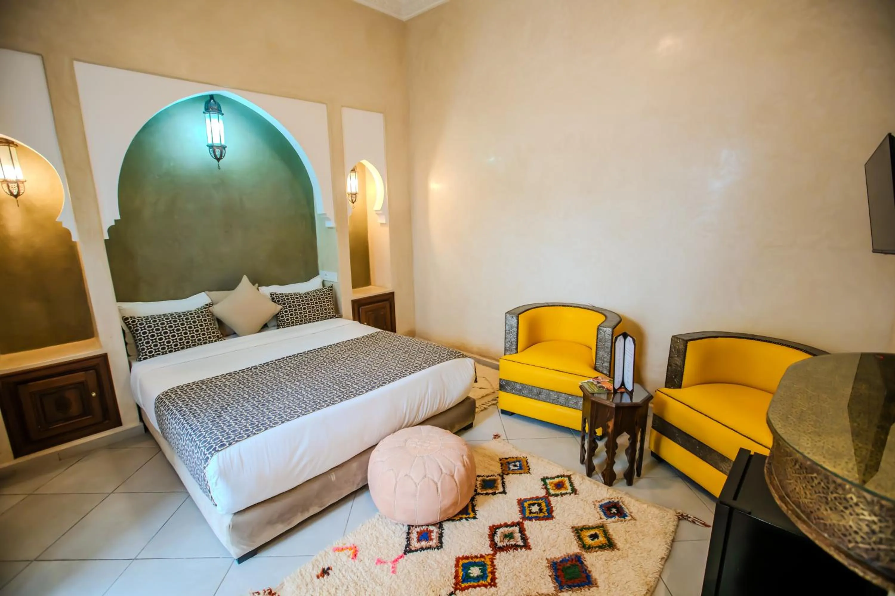 Bed in Riad Mandana & Spa