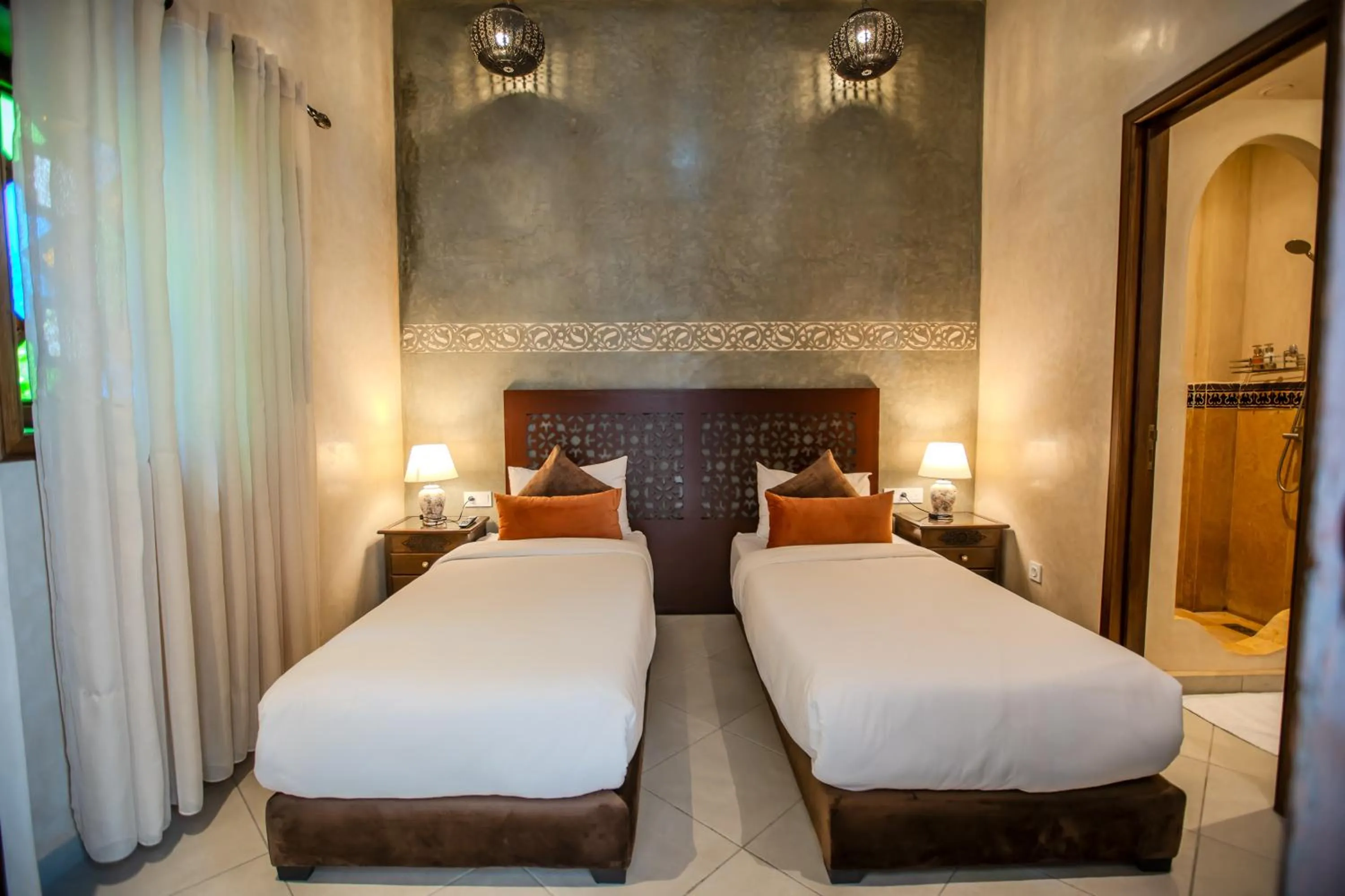 Bed in Riad Mandana & Spa