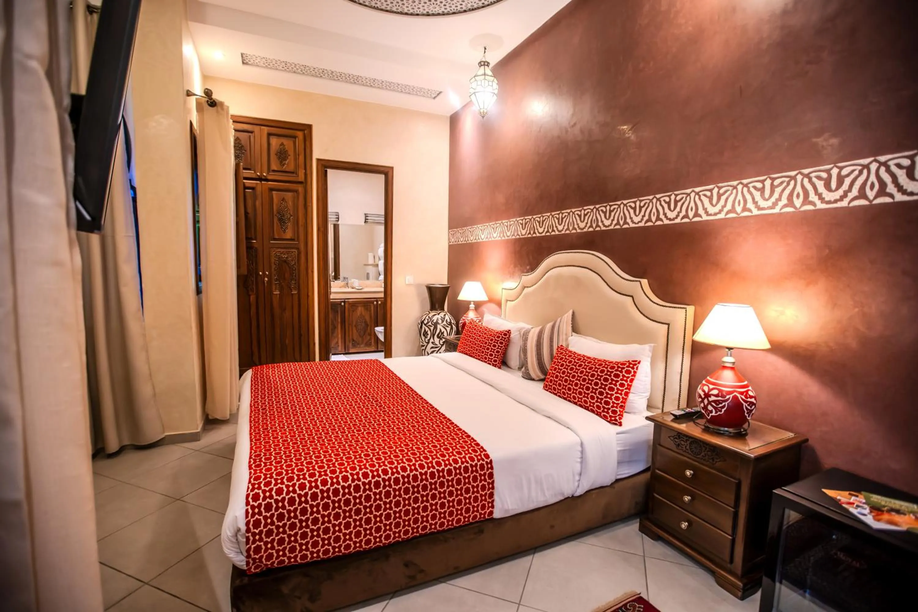 Bed in Riad Mandana & Spa