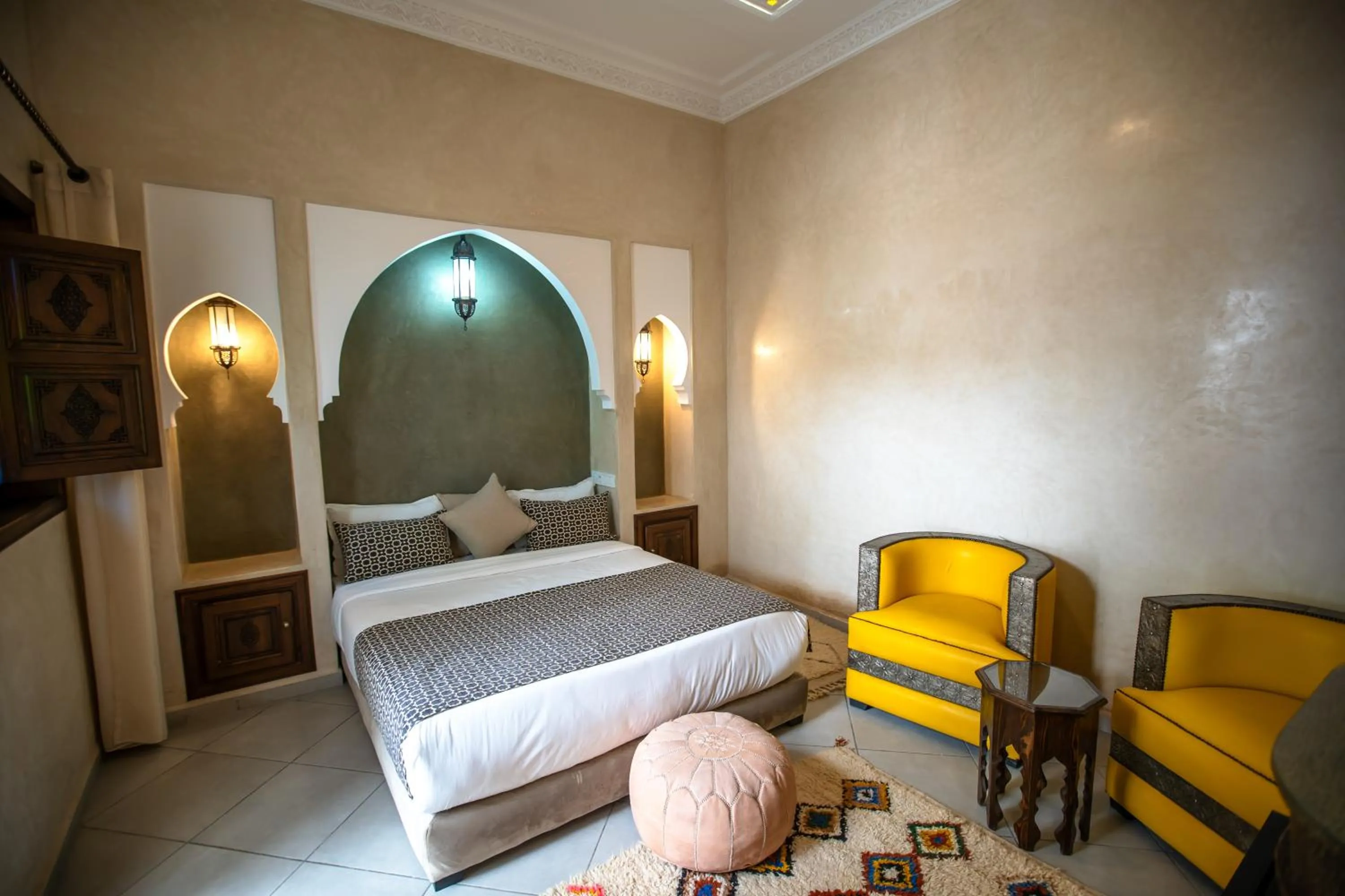 Bed in Riad Mandana & Spa