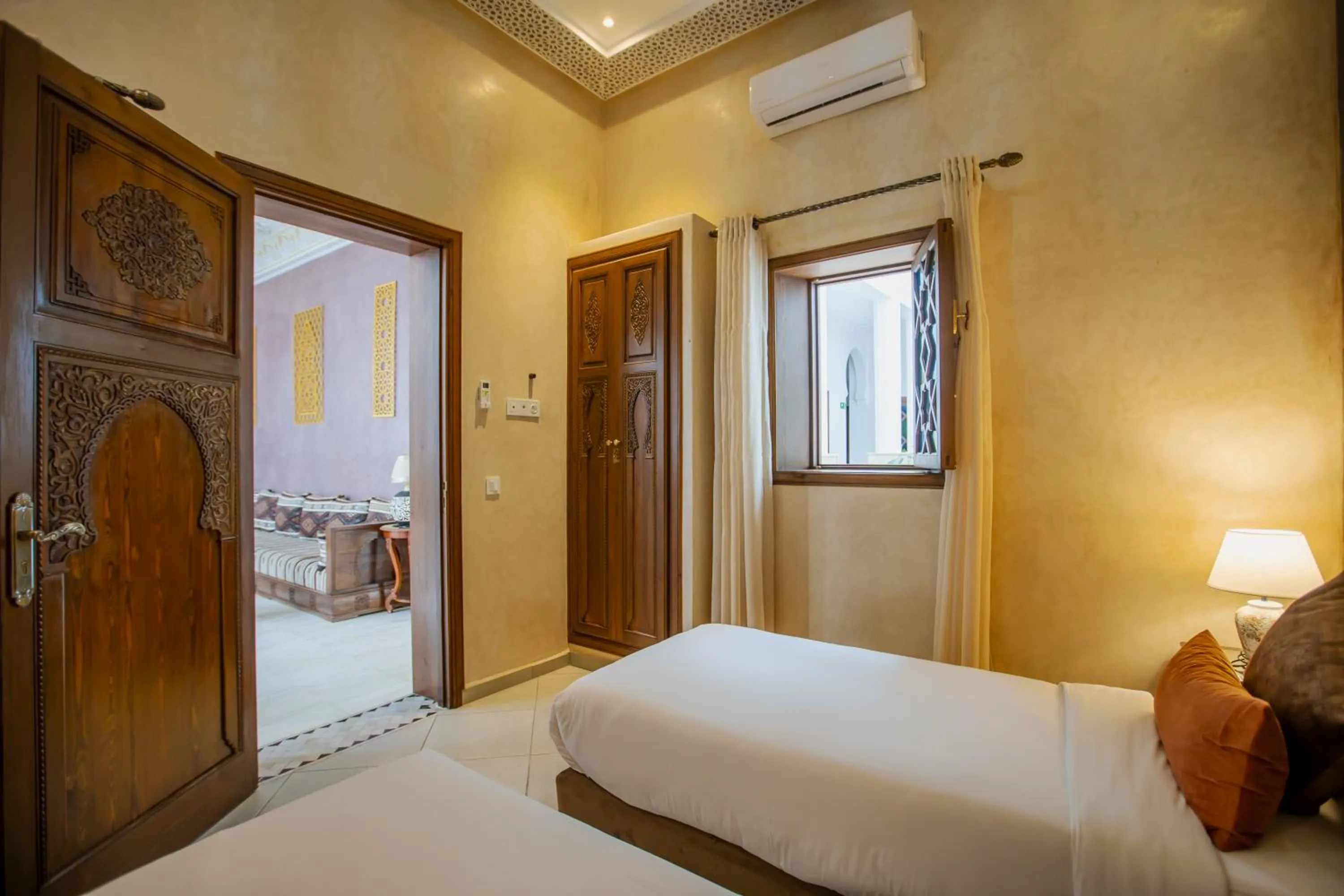 Bed in Riad Mandana & Spa