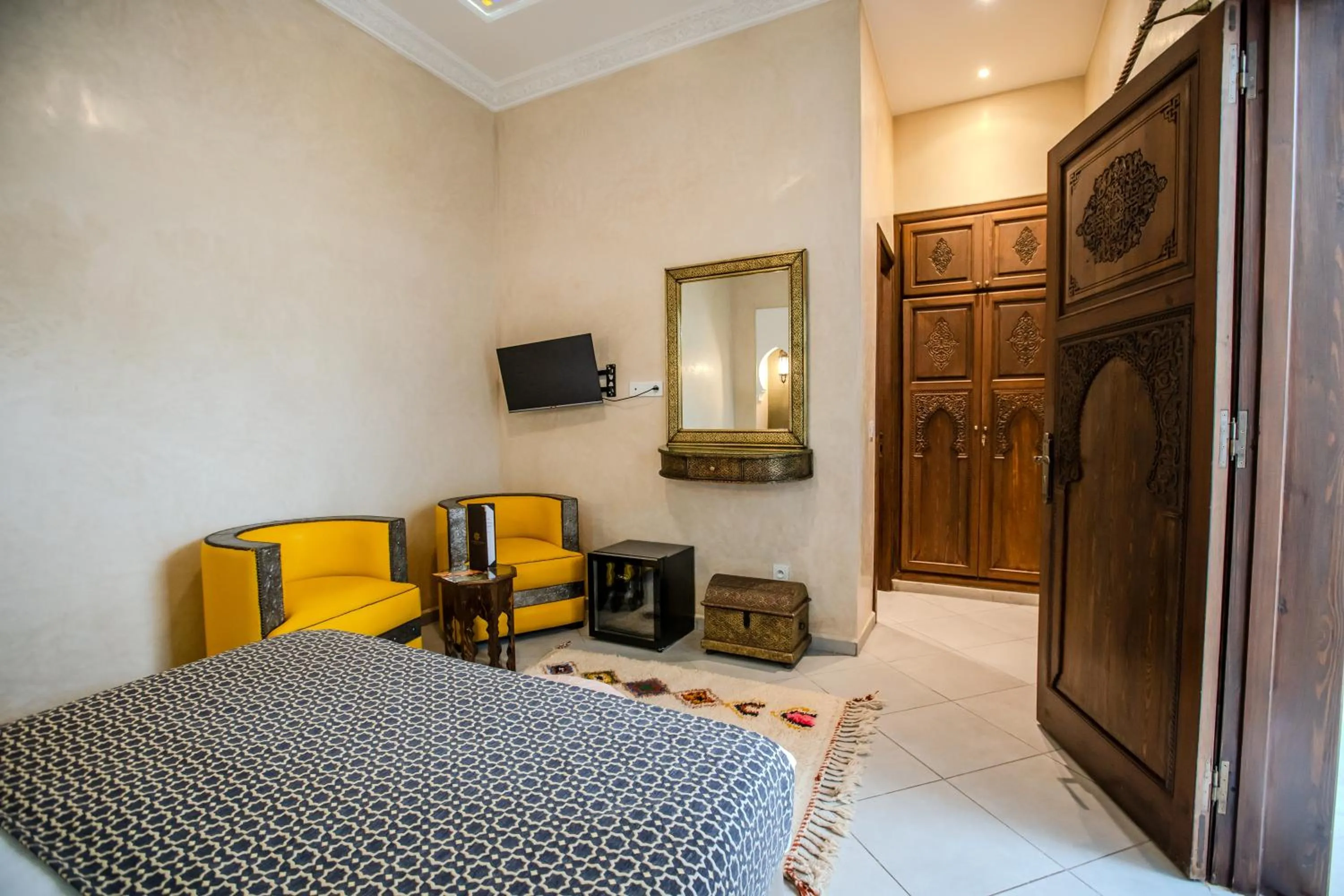 Decorative detail, Bed in Riad Mandana & Spa