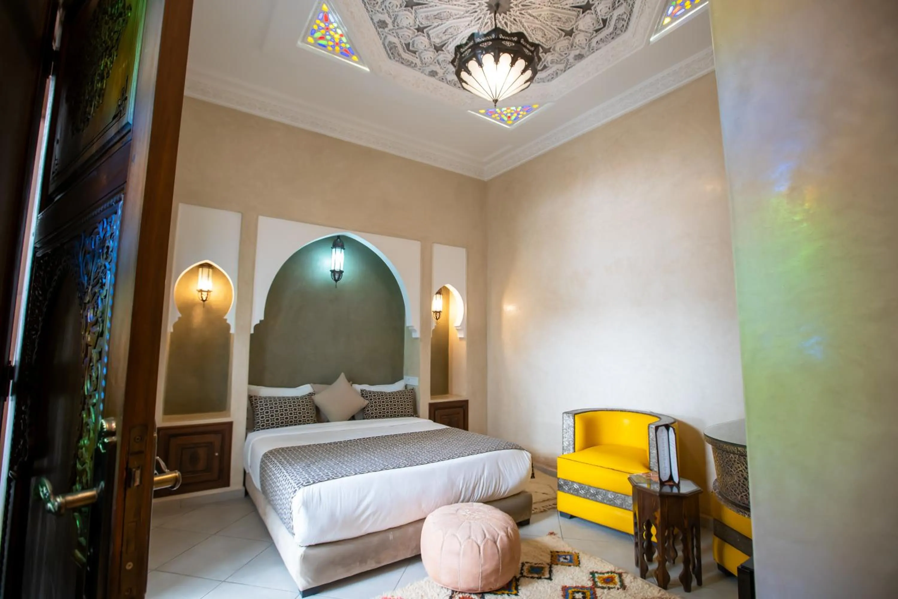 Bed in Riad Mandana & Spa