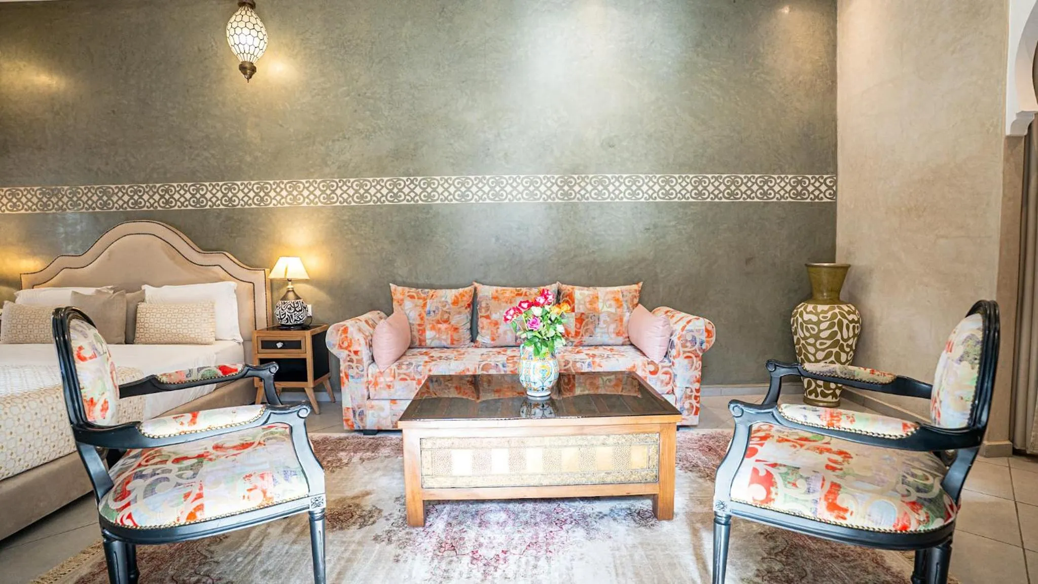 Seating area in Riad Mandana & Spa