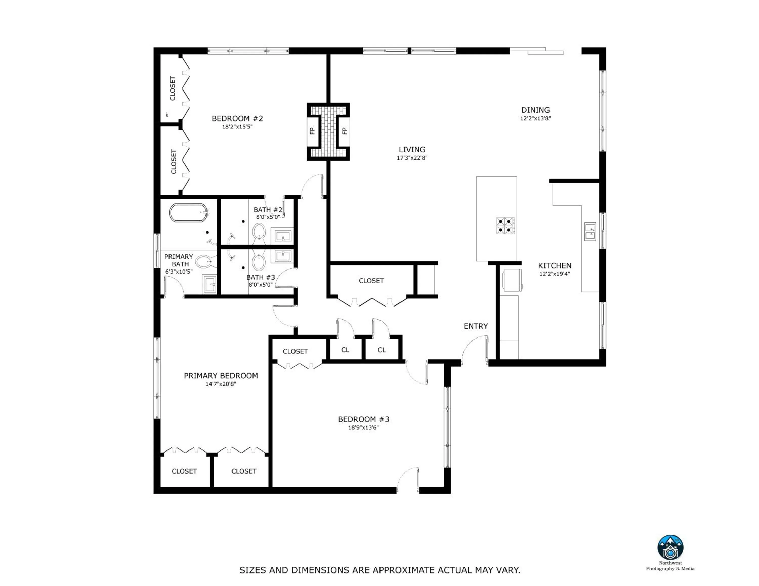 Floor plan in Zen Haus Serene Retreat, prime location with views