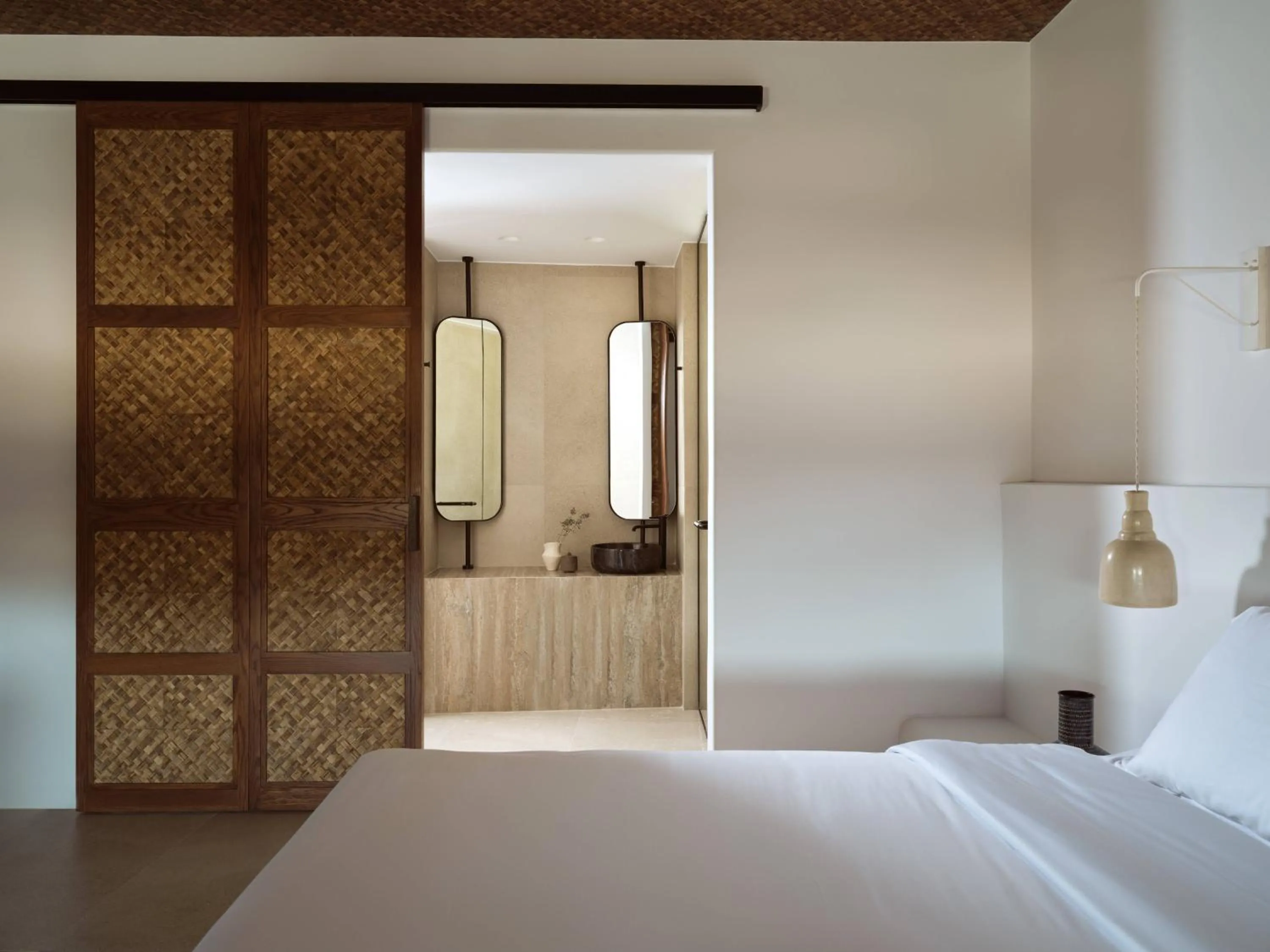 Bed in Anemelia Hotel Mykonos