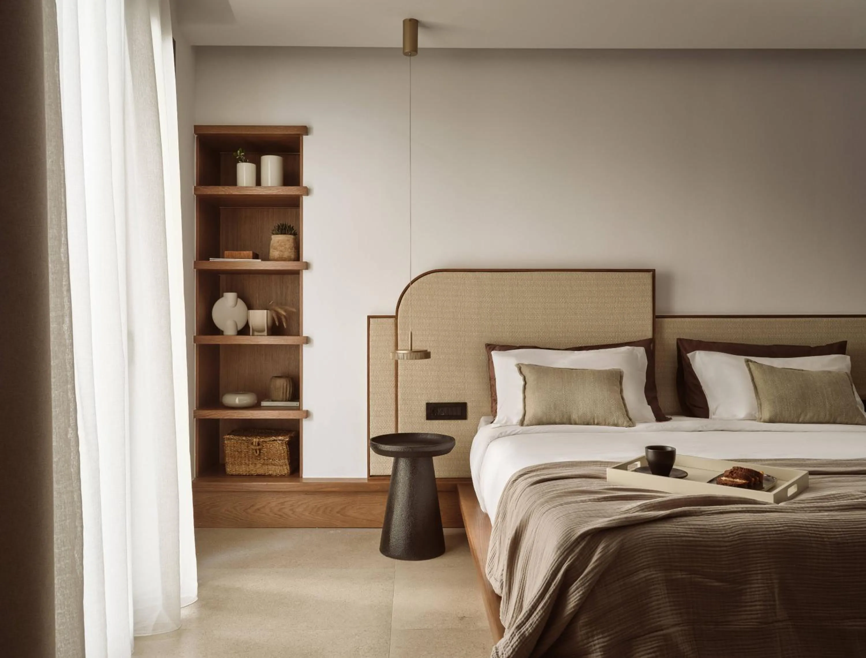 Bed in Anemelia Hotel Mykonos