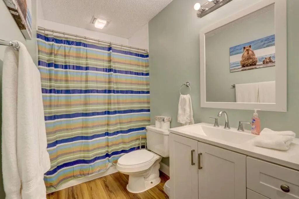 Bathroom in Cozy Chalet Game Rm and Fireplace