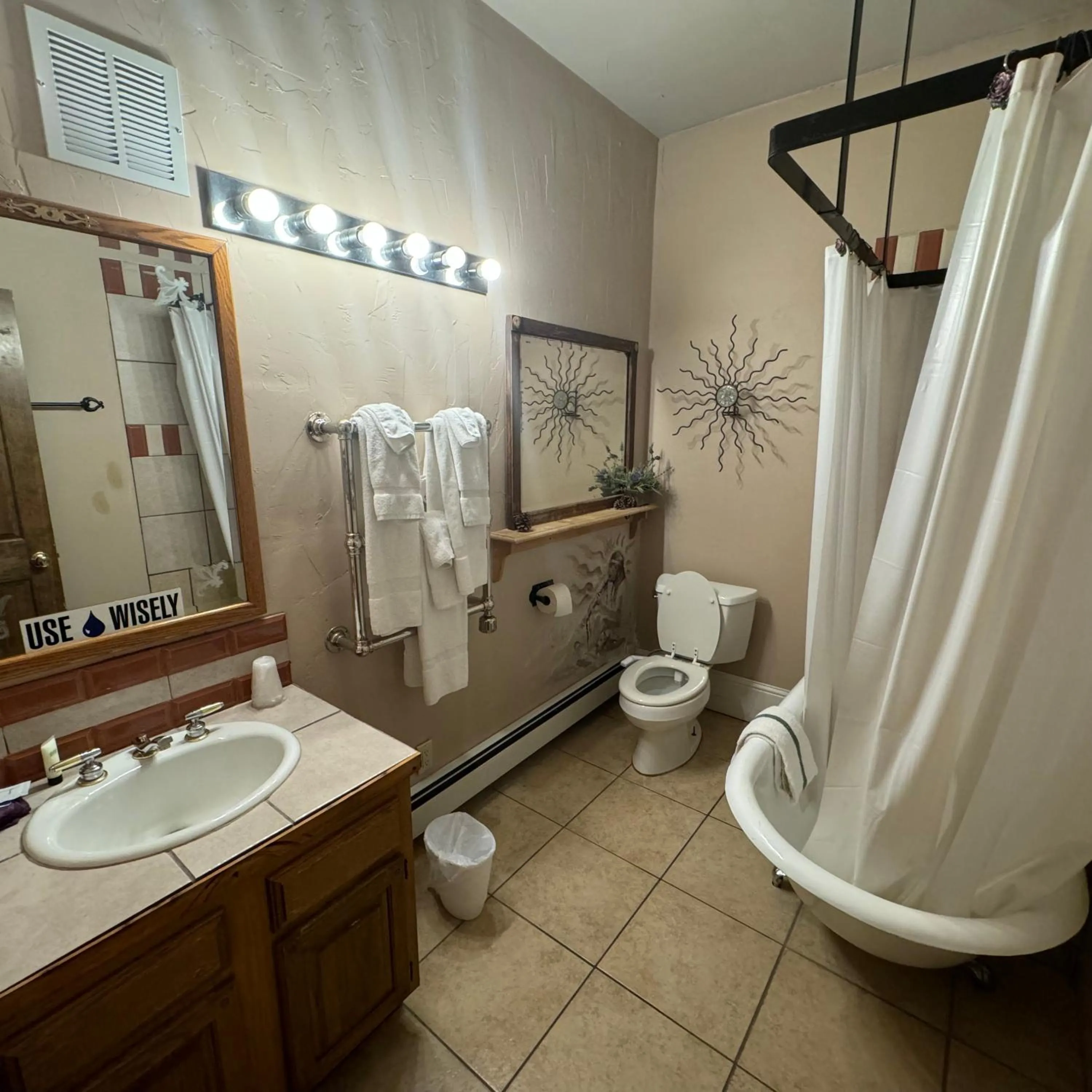 Shower in Steam Train Hotel