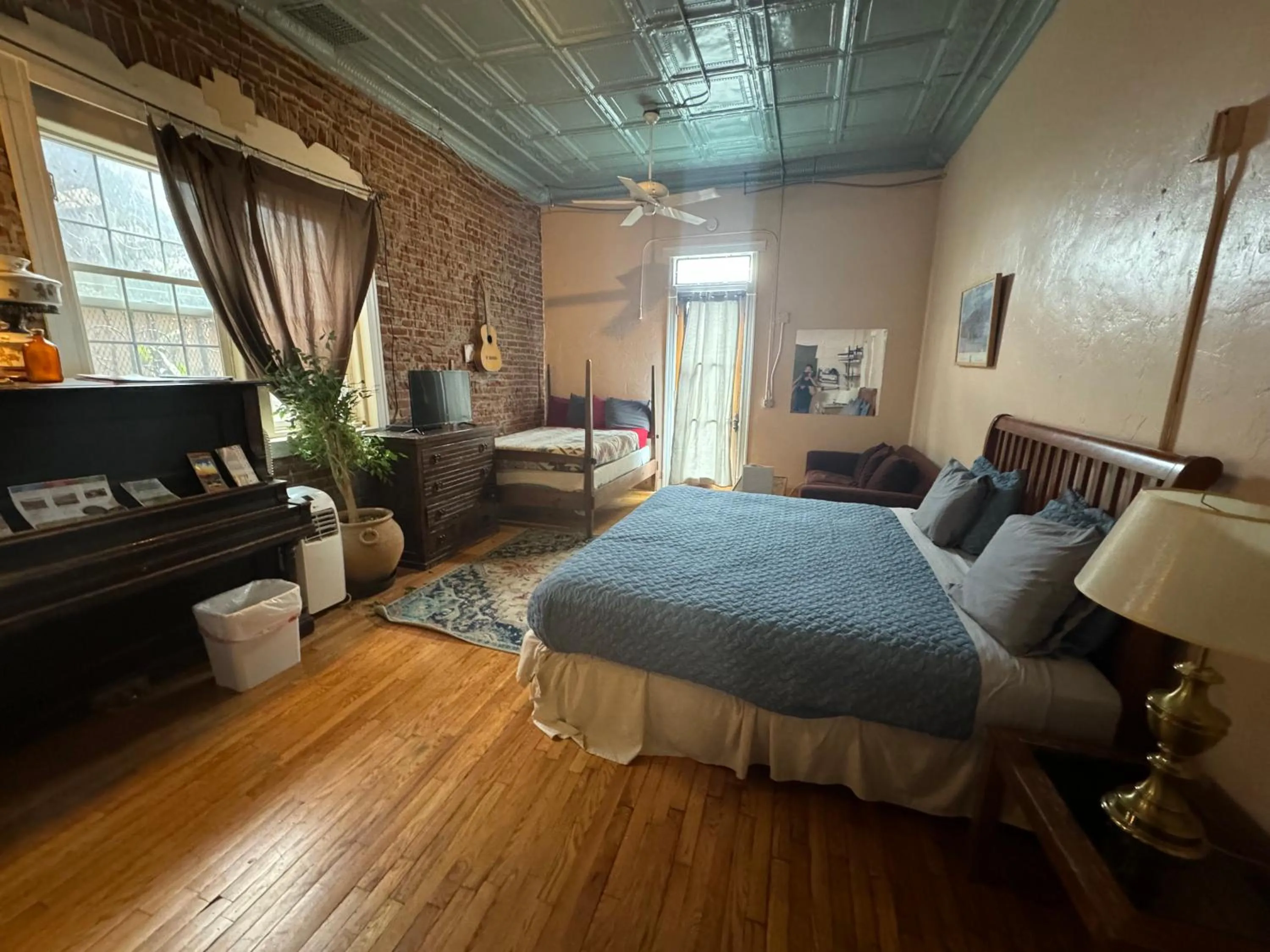 Photo of the whole room, Bed in Steam Train Hotel