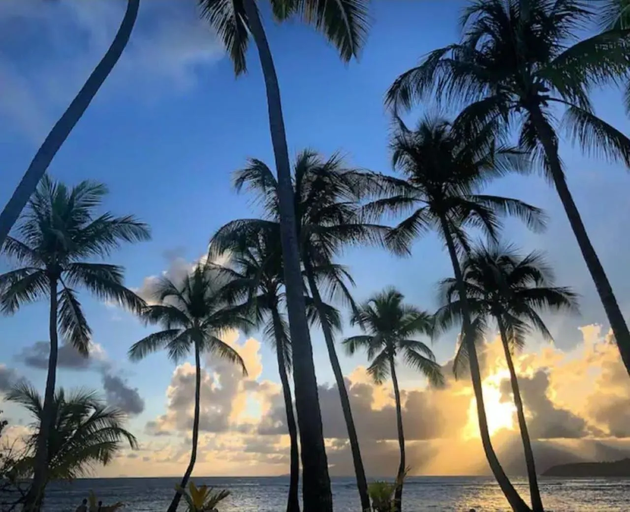 Sunset in Studio Azur, résidence privée et piscines, citerne